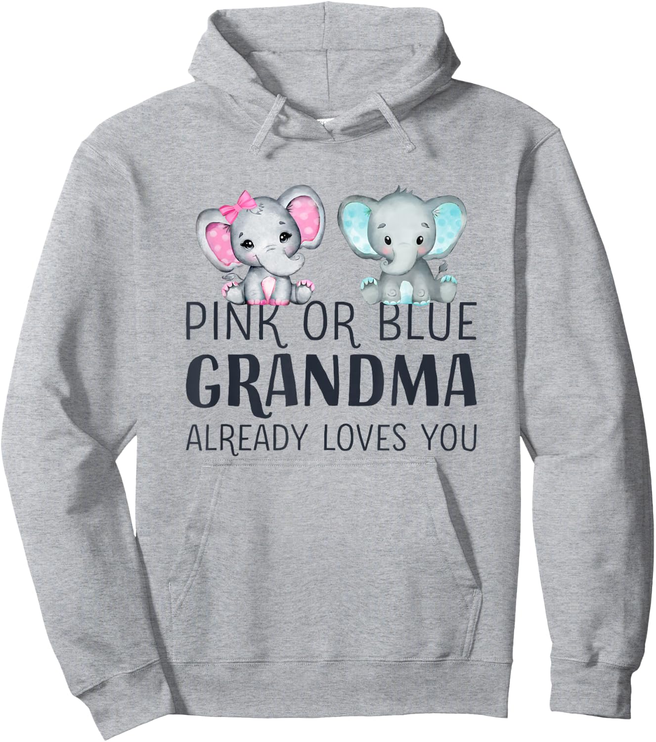 Pink Or Blue Grandma Already Loves You - Gender Reveal Party Small Hoodie - Hoodie | Ash
