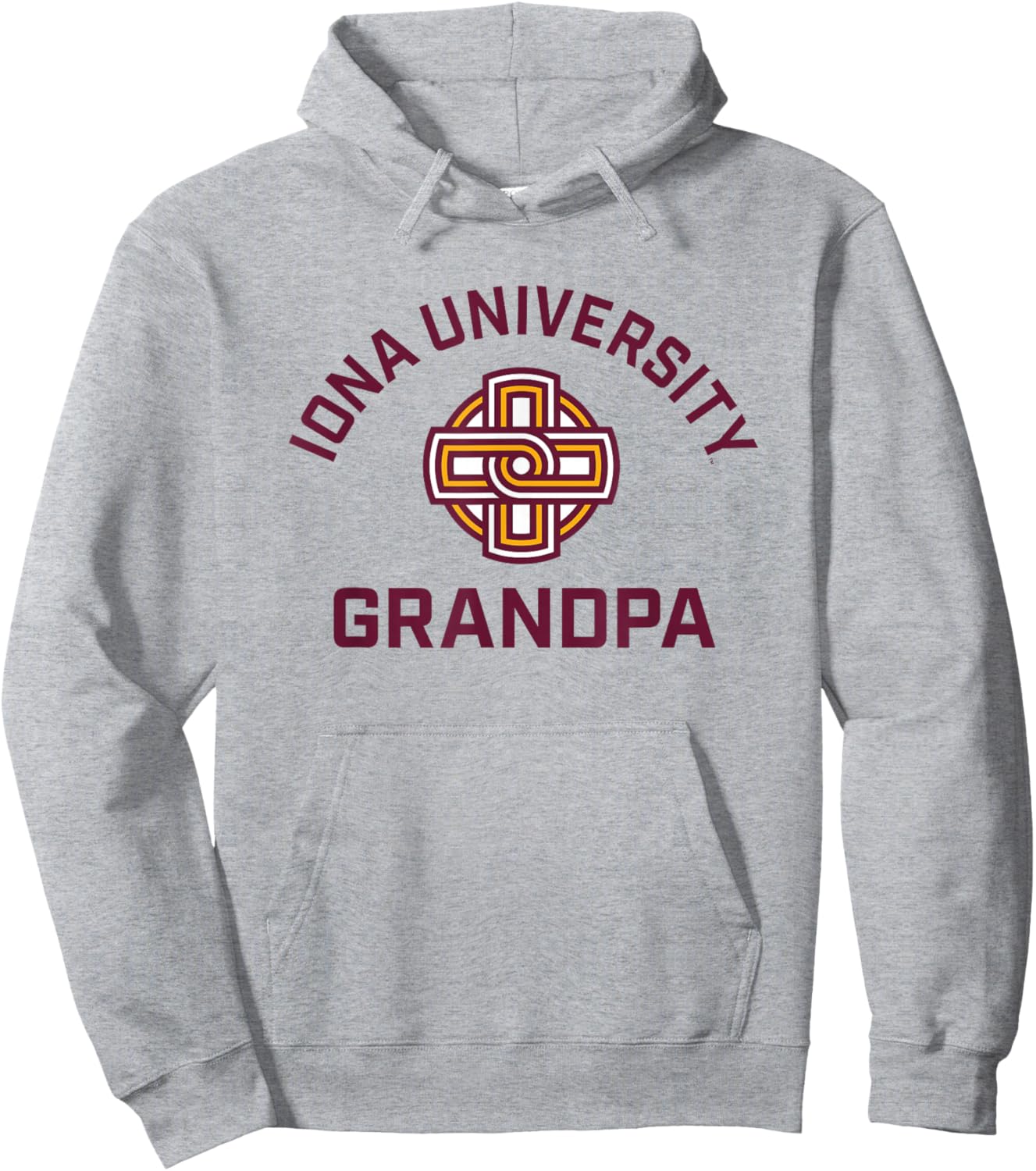 Iona University Gaels Arched Grandpa Hoodie - Hoodie | Ash