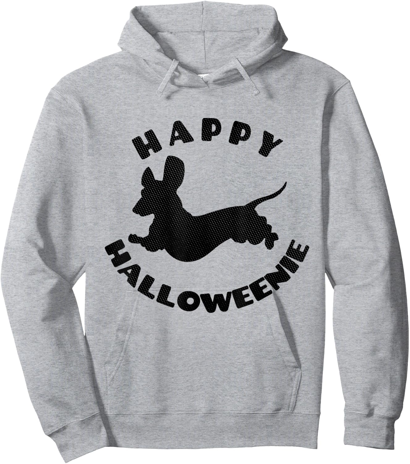 Happy Halloweenie - Funny Dachshund Dog Halloween Pun Hoodie - Hoodie | Ash