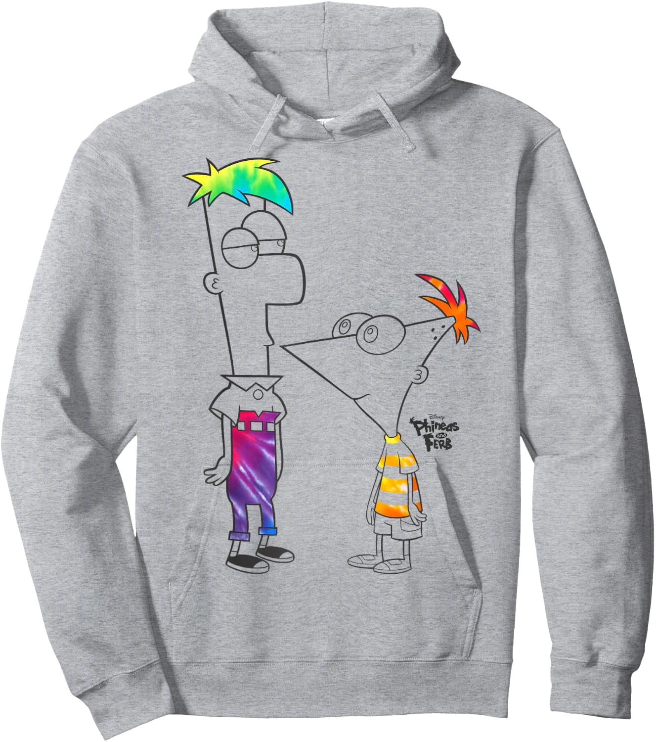 Disney Phineas And Ferb Boys Of Tie Dye Hoodie - Hoodie | Ash