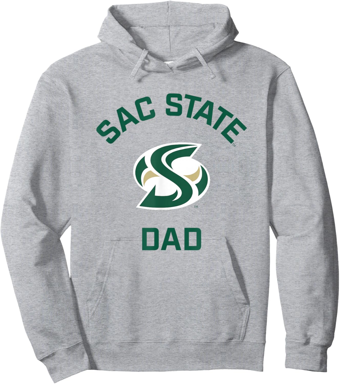 Sacramento State CSUS Hornets Arched Dad Hoodie - Hoodie | Ash
