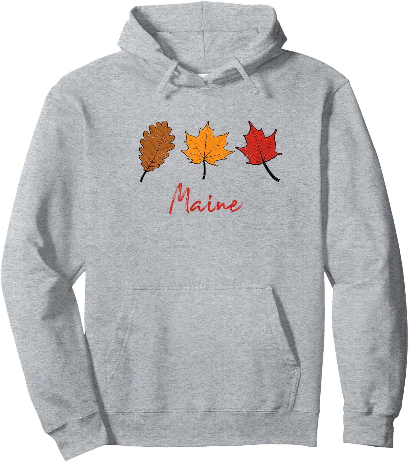Maine Fall Foliage Autumn Leaf Peeping Oak Maple Leaves Hoodie - Hoodie | Ash