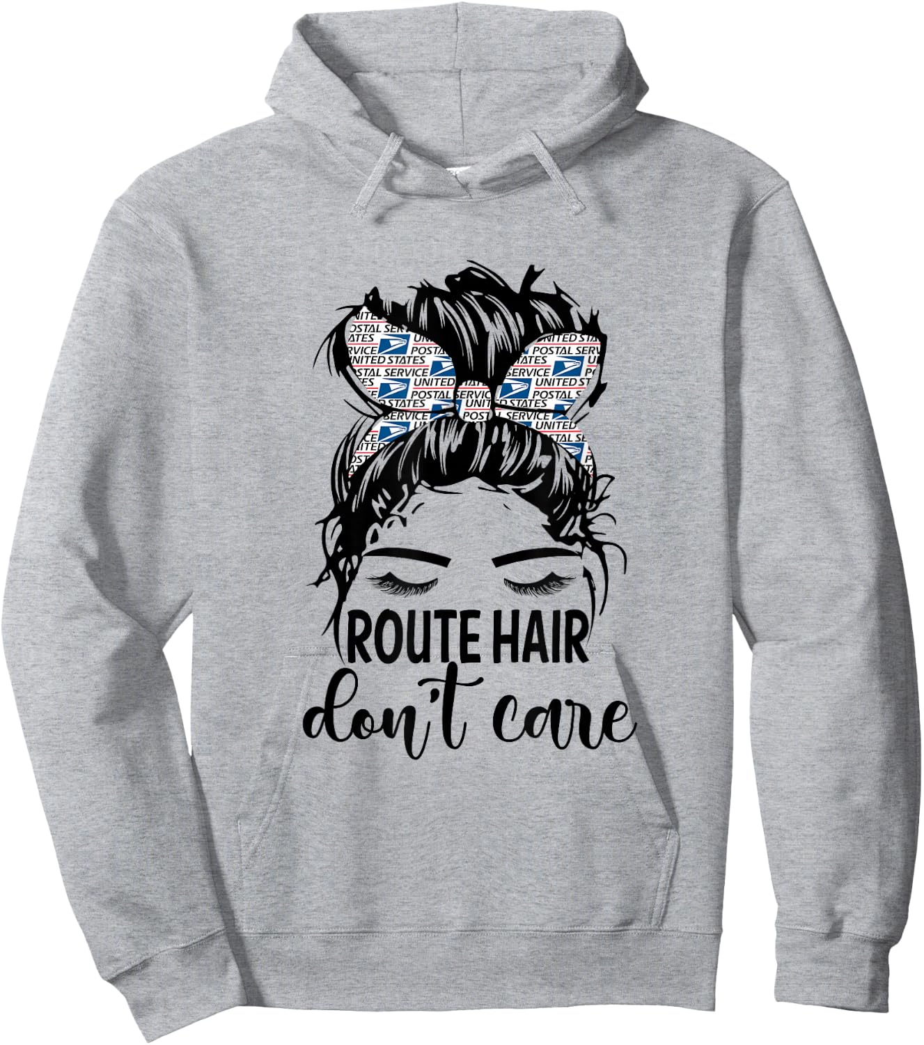 Route Hair Don't Care Mothers Day Mail Carrier Postal Worker Hoodie - Hoodie | Ash