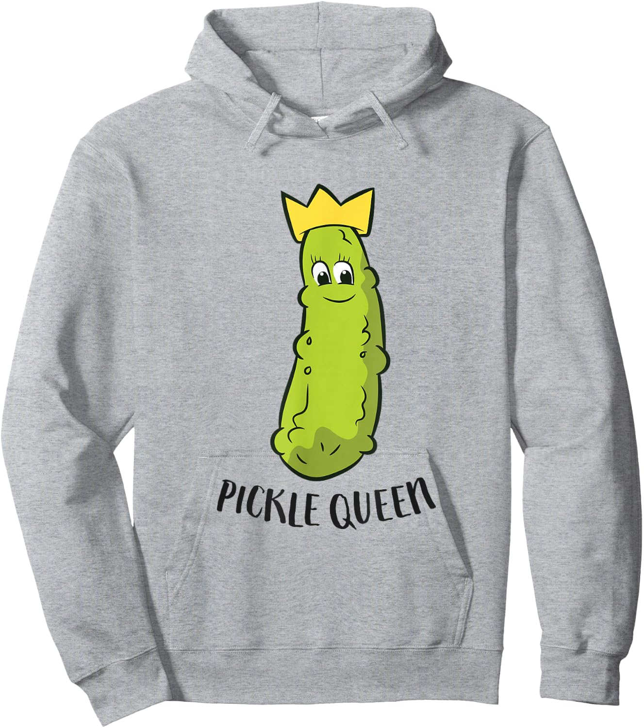 Pickle Queen Funny Cucumber Pickle Girl Hoodie - Hoodie | Ash