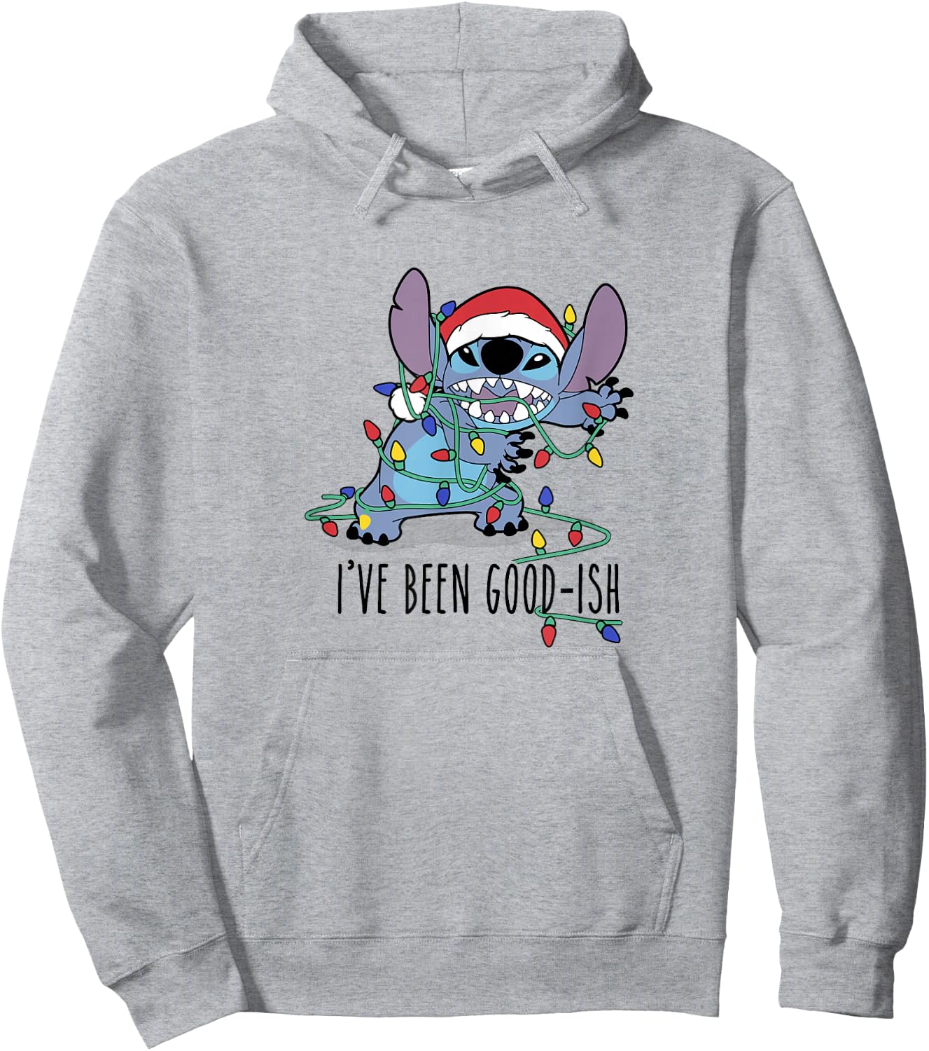 Disney Lilo & Stitch Christmas Stitch I've Been Good-Ish Hoodie - Hoodie | Ash