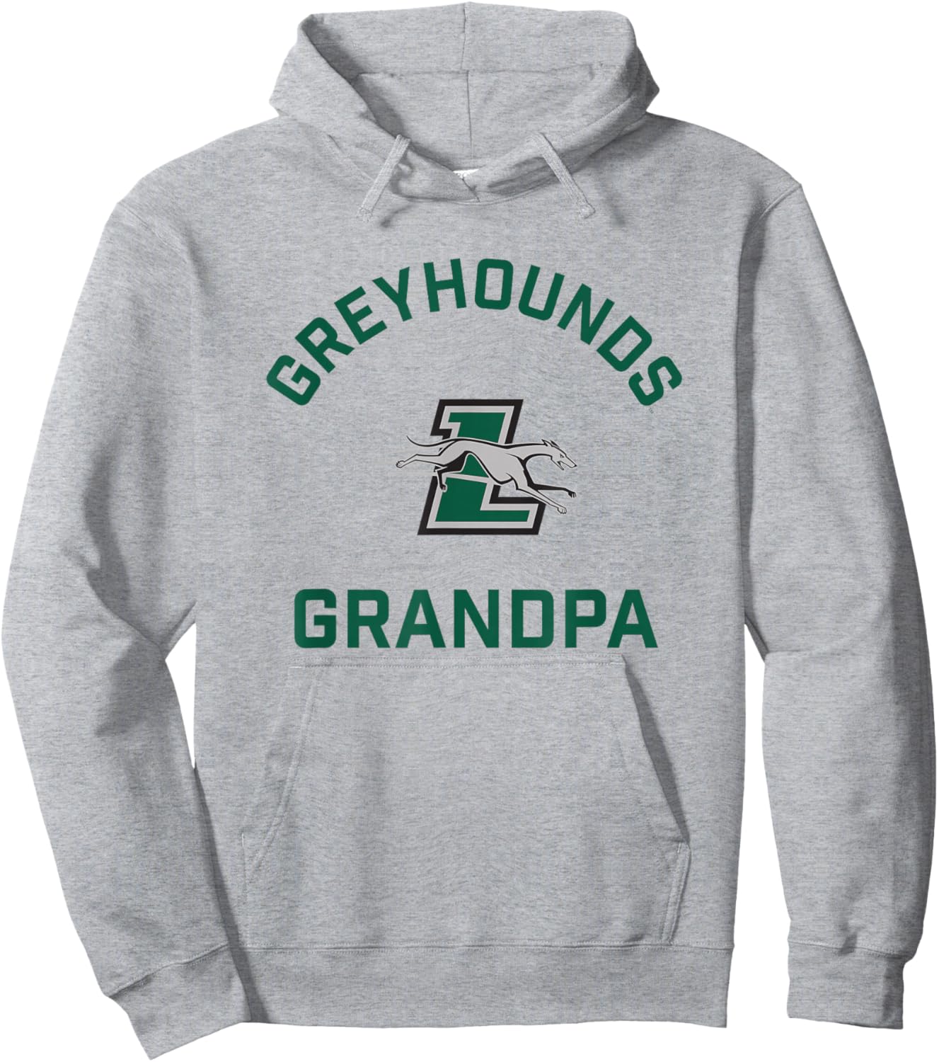 Loyola University Maryland Greyhounds Arched Grandpa Hoodie - Hoodie | Ash