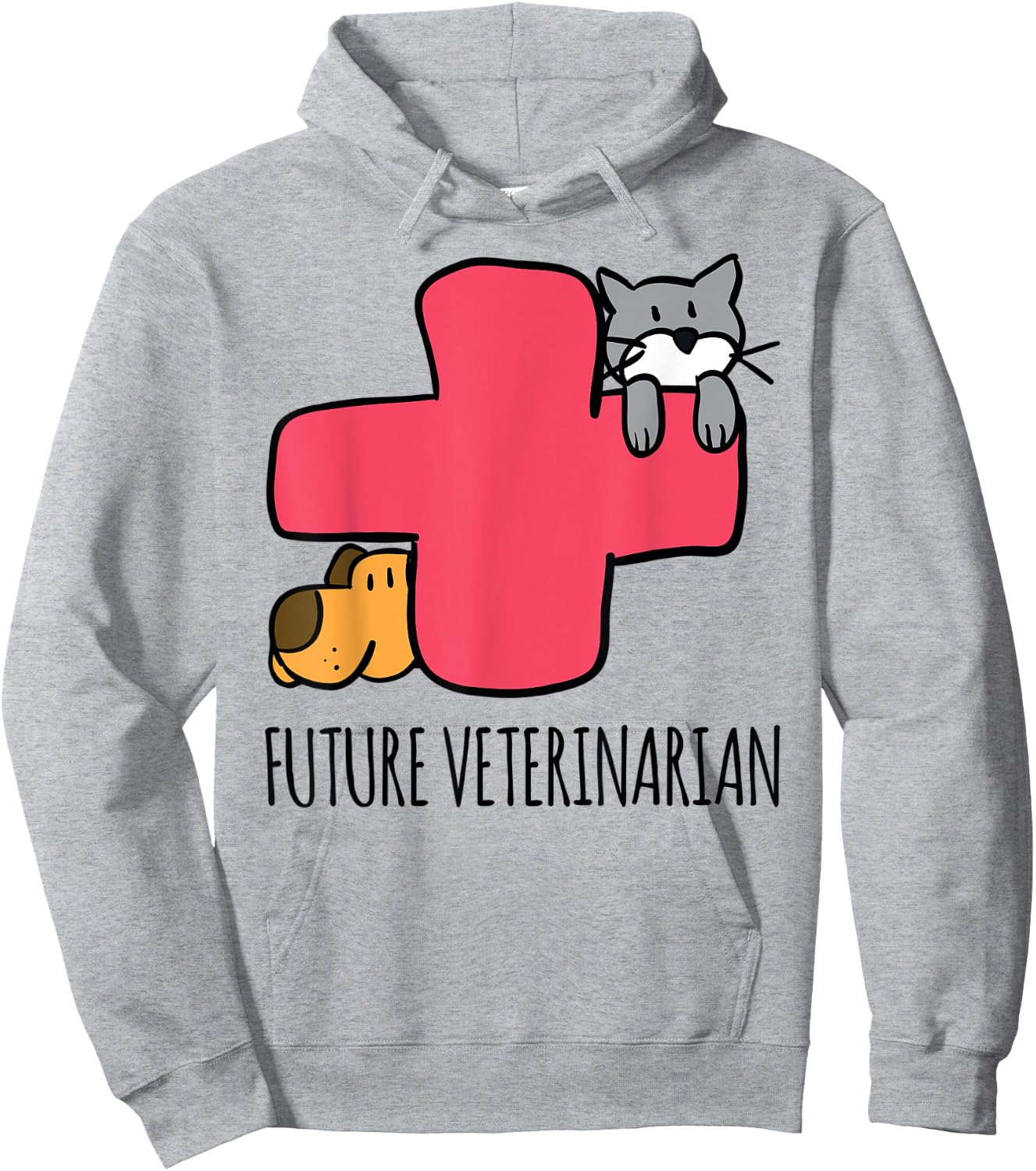 Future Veterinarian Funny Vet Student Animal Doctor Fun Gift Hoodie - Hoodie | Ash