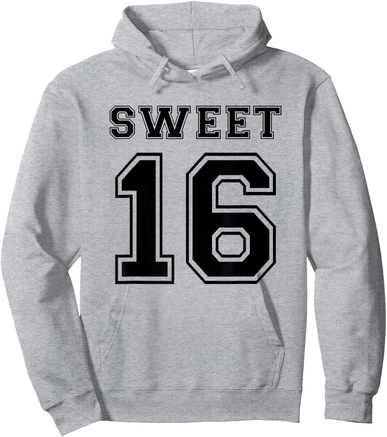 Girls Sweet 16 Present Birthday Party Football Jersey Hoodie - Hoodie | Ash