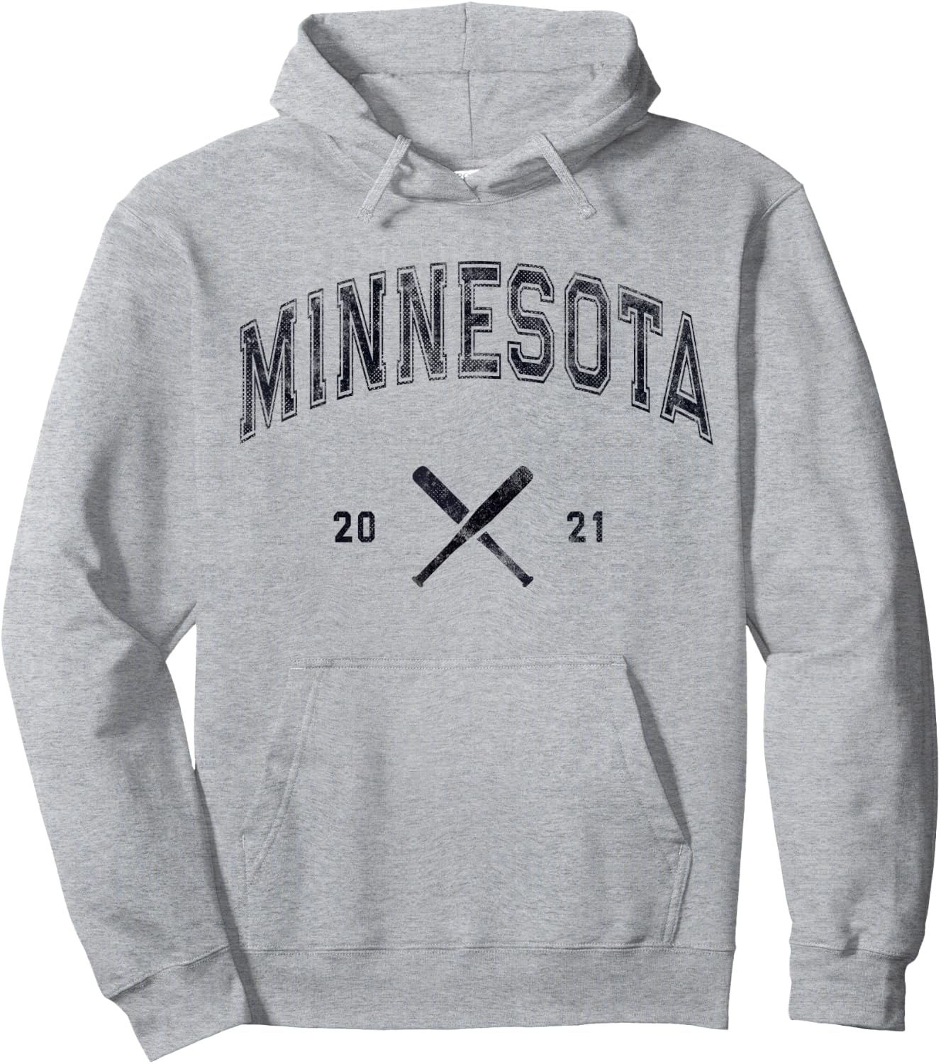 MINNESOTA Baseball State Softball Love MN 2021 Vintage Hoodie - Hoodie | Ash
