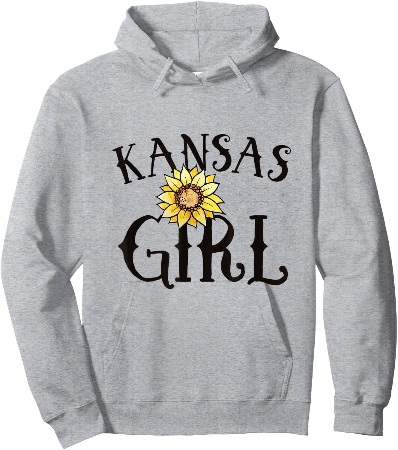 Kansas Girl Sunflowers Hoodie - Hoodie | Ash