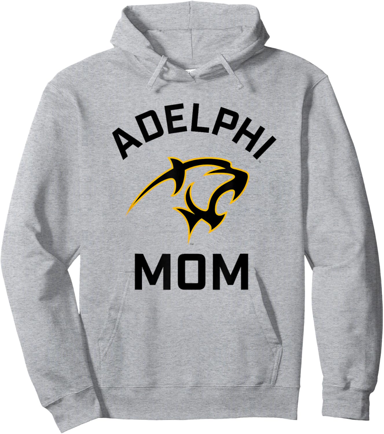 Adelphi University Panthers Arched Mom Hoodie - Hoodie | Ash