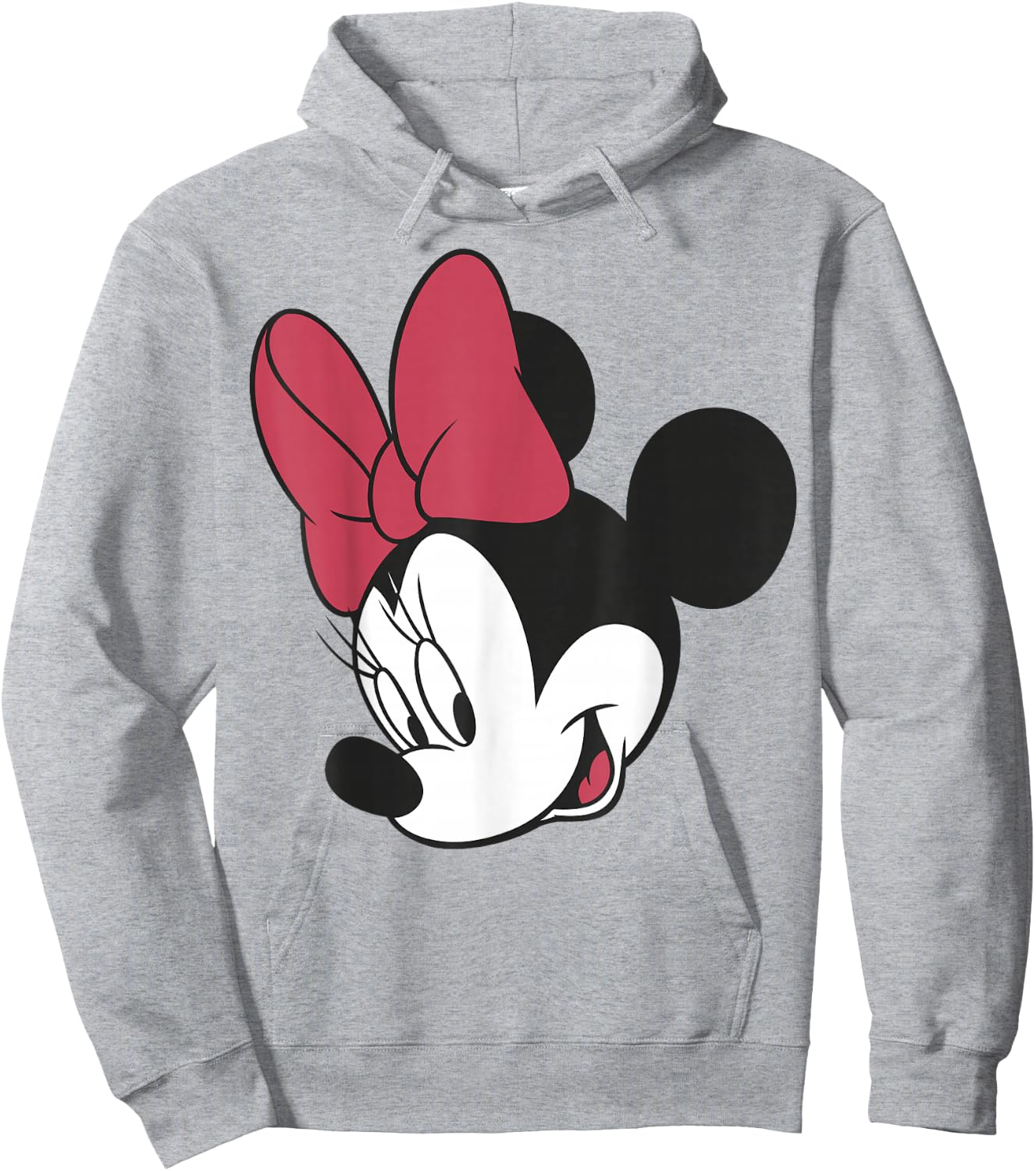 Disney Mickey And Friends Minnie Mouse Big Face Hoodie - Hoodie | Ash