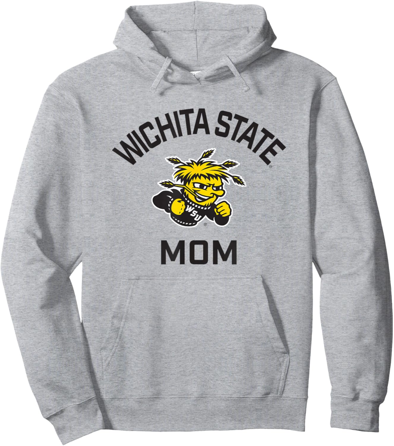 Wichita State University Shockers Arched Mom Hoodie - Hoodie | Ash