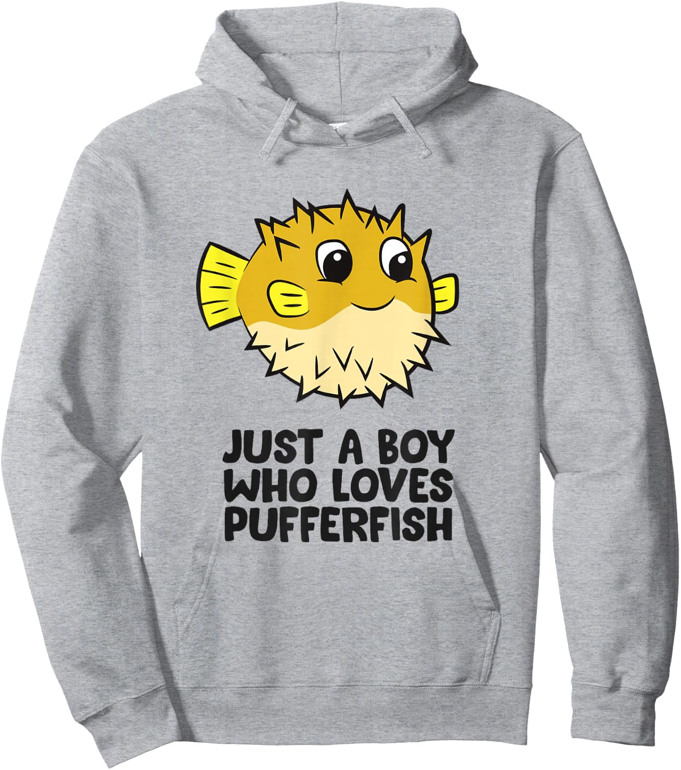 Just a Boy Who Loves Pufferfish Blobfish Boy Hoodie - Hoodie | Ash