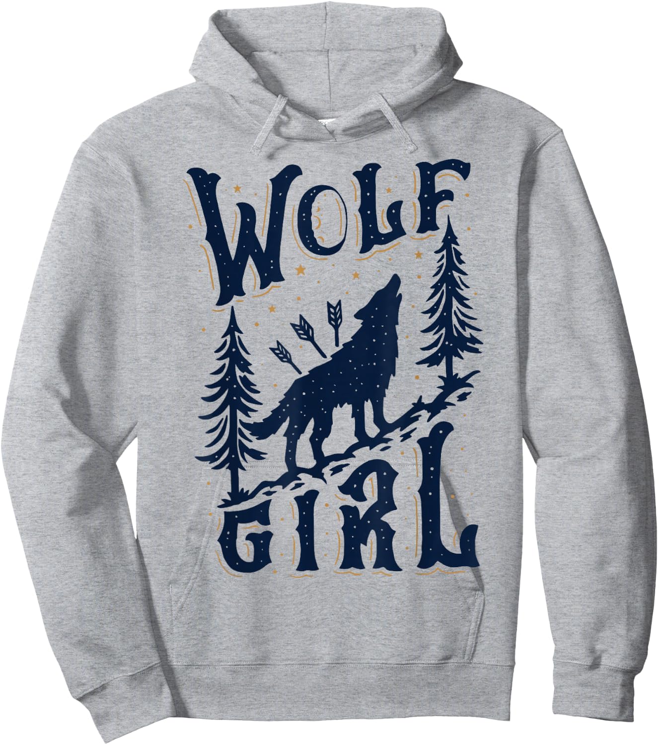 Wolf Girl Who Loves Wolves Funny Animal Lovers Gifts Women Hoodie - Hoodie | Ash