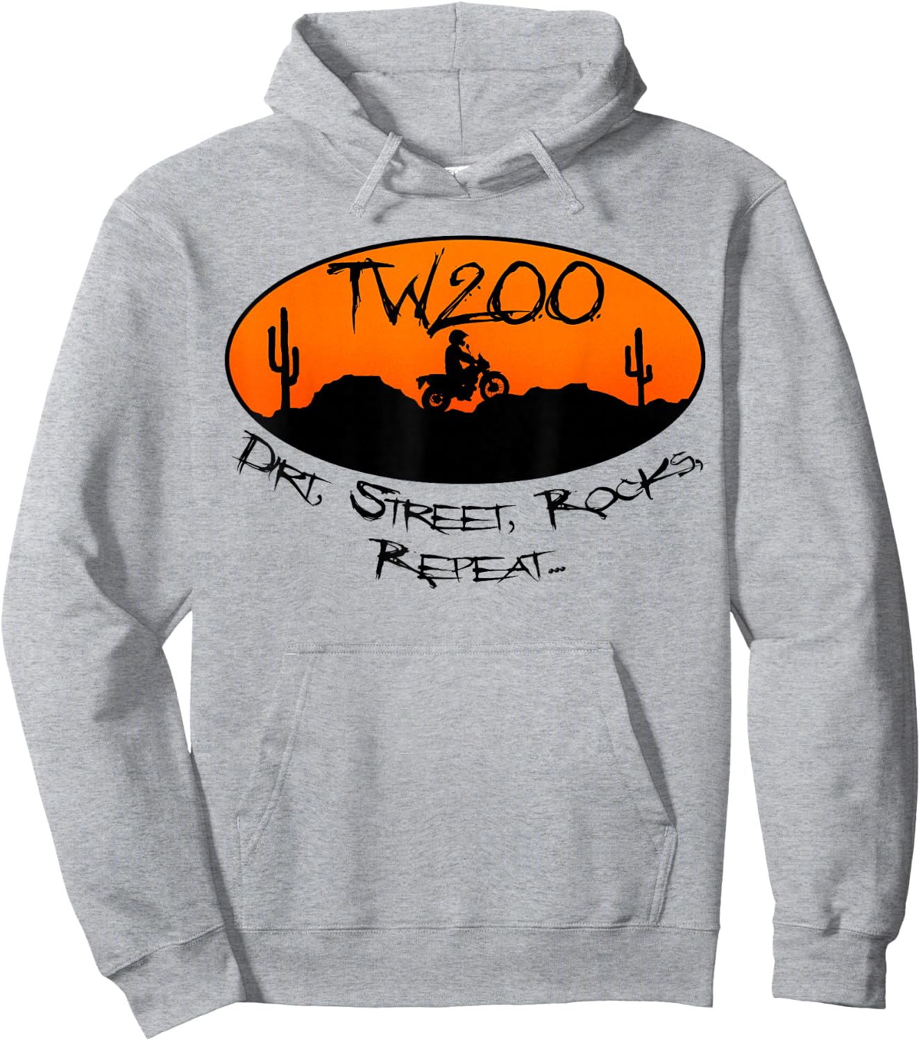 TW200 Trailway Enduro Motorcycle Dirt Repeat Hoodie - Hoodie | Ash