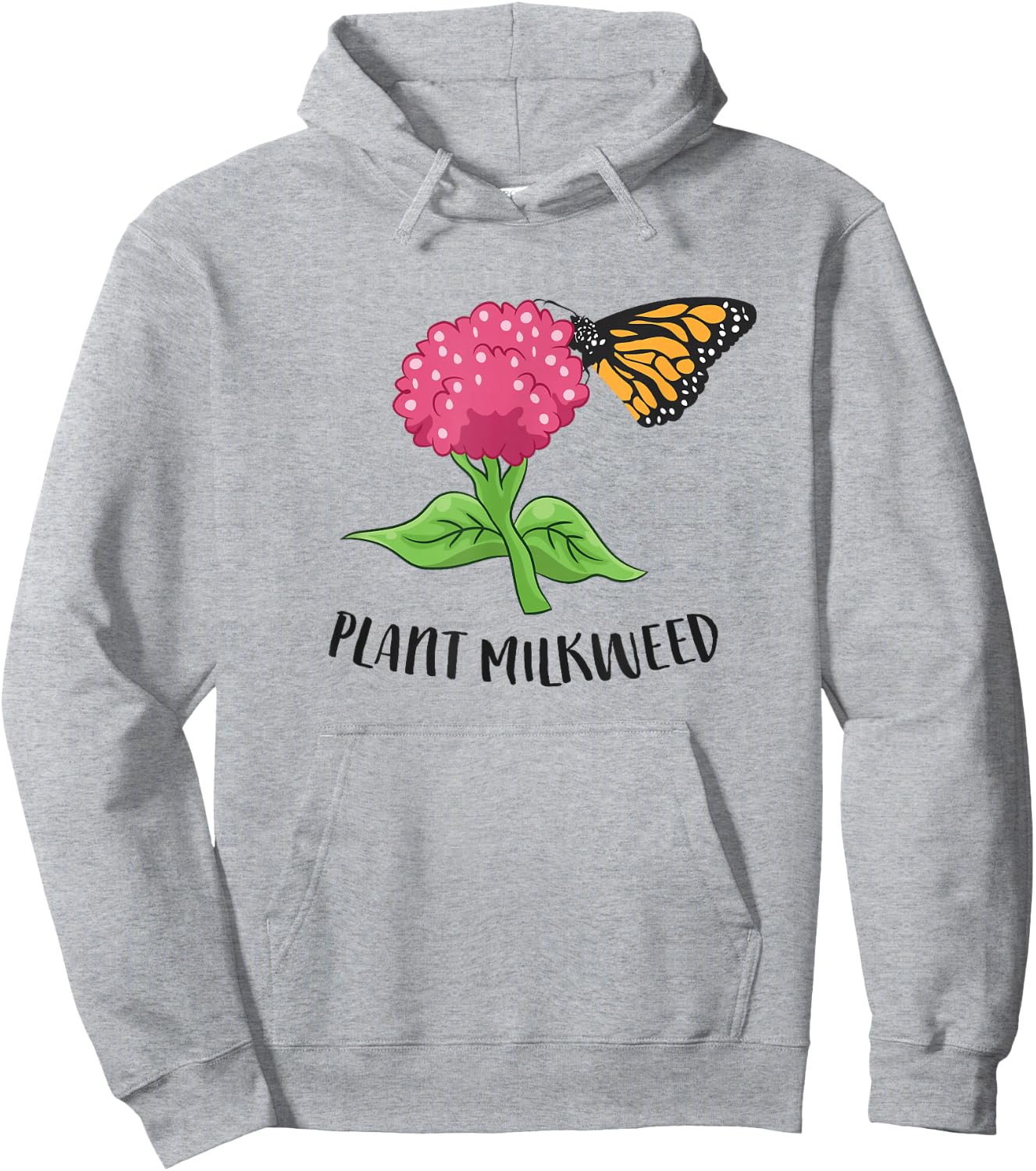 Monarch Butterfly Plant Milkweed Cute Monarch Butterfly Hoodie - Hoodie | Ash