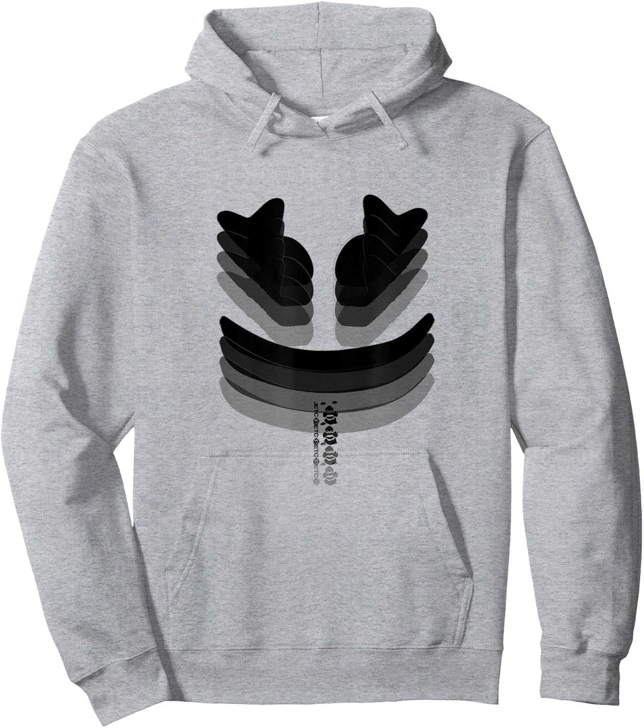 Funny Marshmallow Face Hoodie - Hoodie | Ash