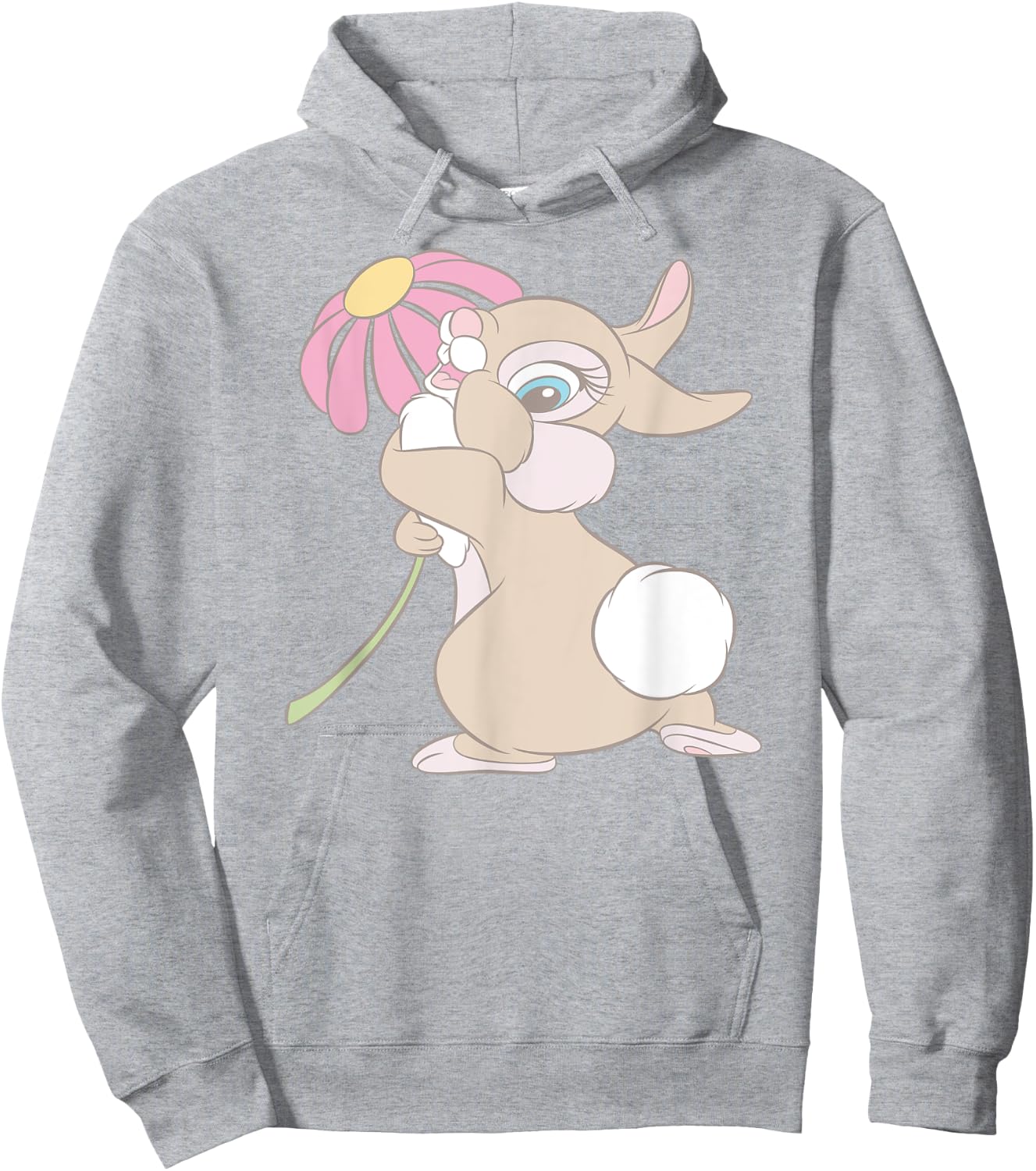 Disney Bambi Cute Flirty Thumper Rabbit Big Chest Portrait Hoodie - Hoodie | Ash