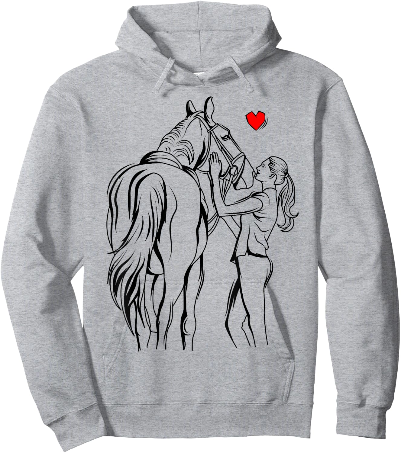 Horse Lover Girl Women Horseback Riding Hoodie - Hoodie | Ash