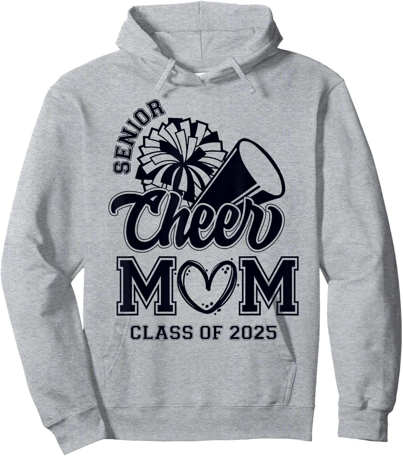 Senior Cheerleader Mom Cheer Class Of 2025 Graduation Women Hoodie - Hoodie | Ash