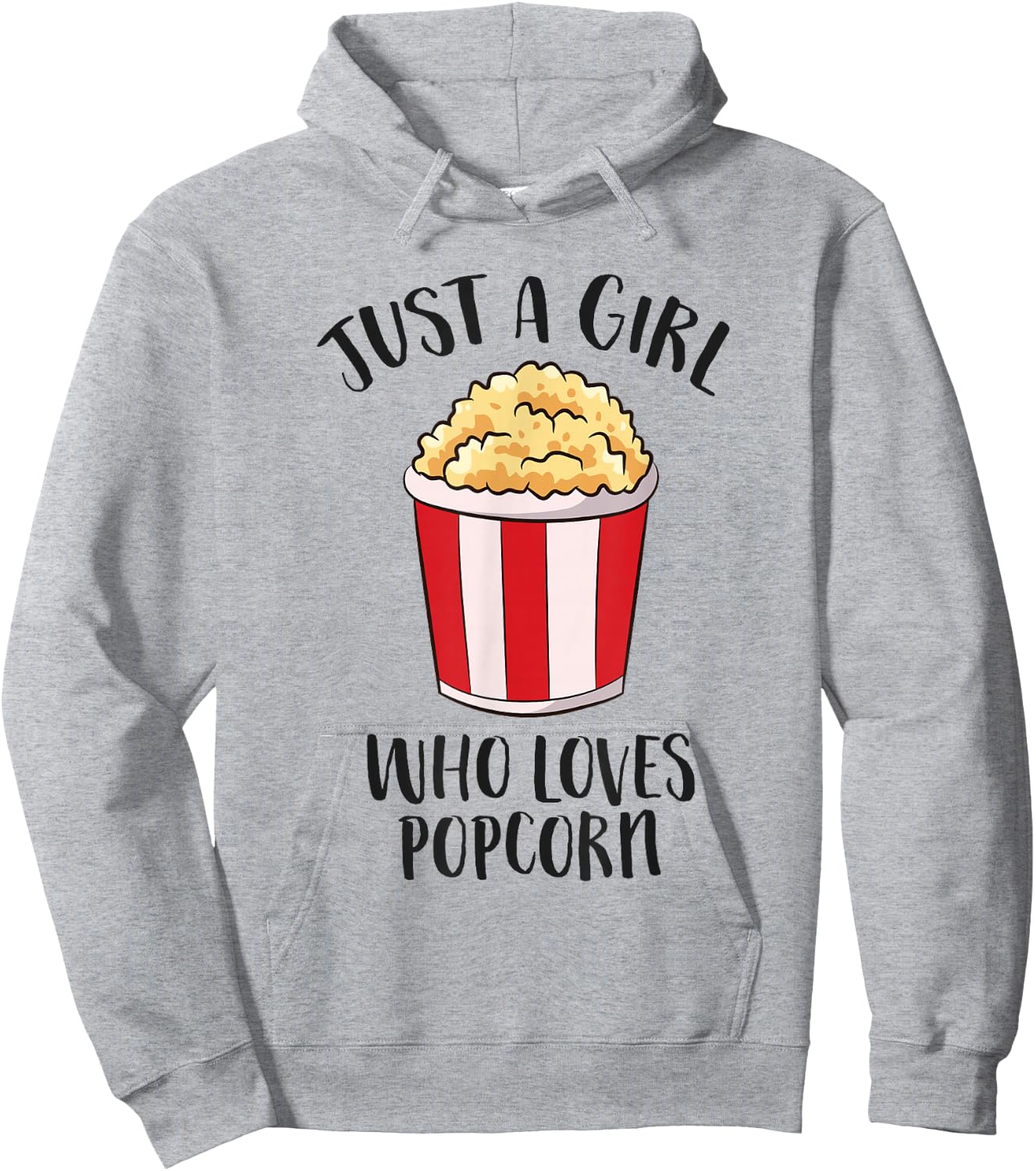 Just a Girl Who Loves Popcorn Cinema Movies Women Popcorn Hoodie - Hoodie | Ash