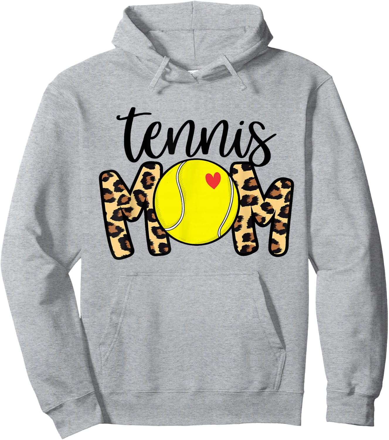 Tennis Mom Leopard Funny Tennis Mom Mother's Day 2021 Hoodie - Hoodie | Ash