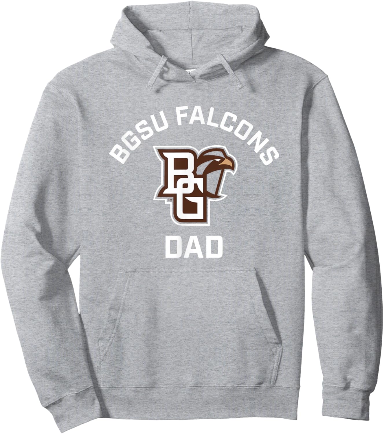 Bowling Green BGSU Falcons Arched Dad Hoodie - Hoodie | Ash