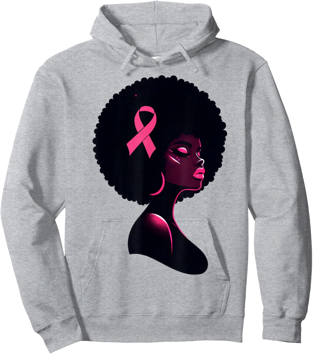 Breast Cancer Black African American Women Support Pink Hoodie - Hoodie | Ash