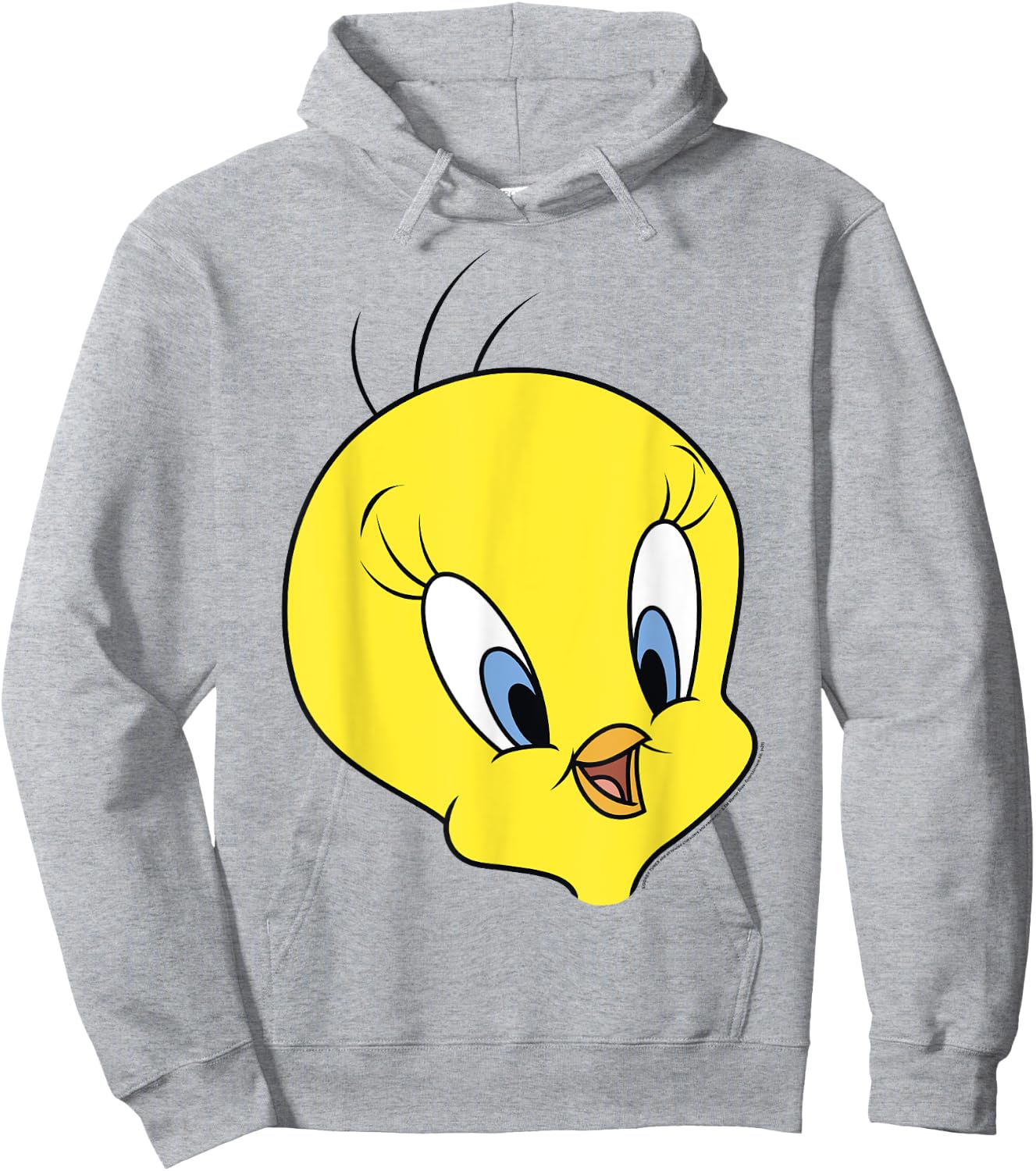 Looney Tunes Tweety Bird Big Face Hoodie - Hoodie | Ash