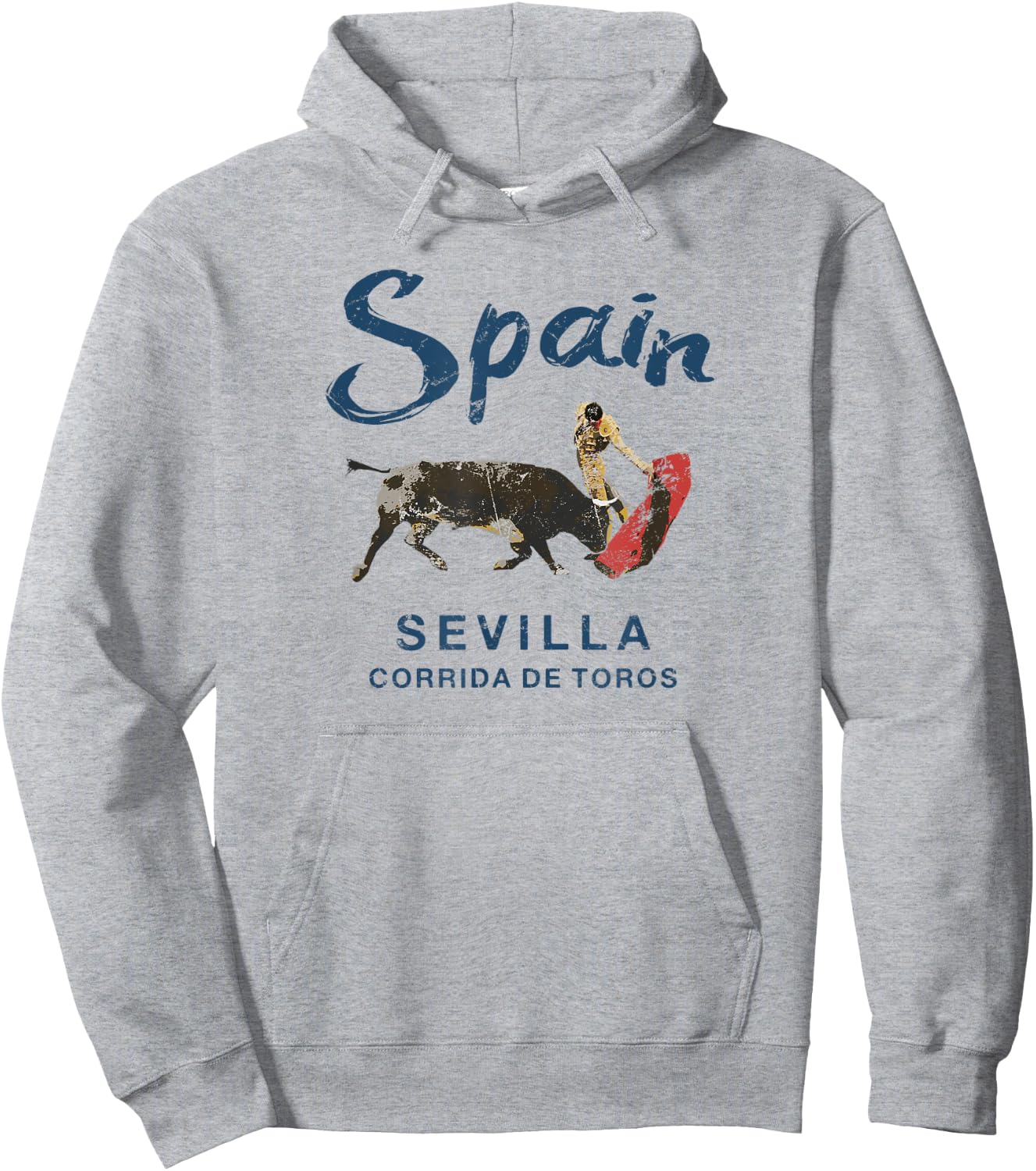 Seville Spain Bullfighting Vintage Hoodie - Hoodie | Ash