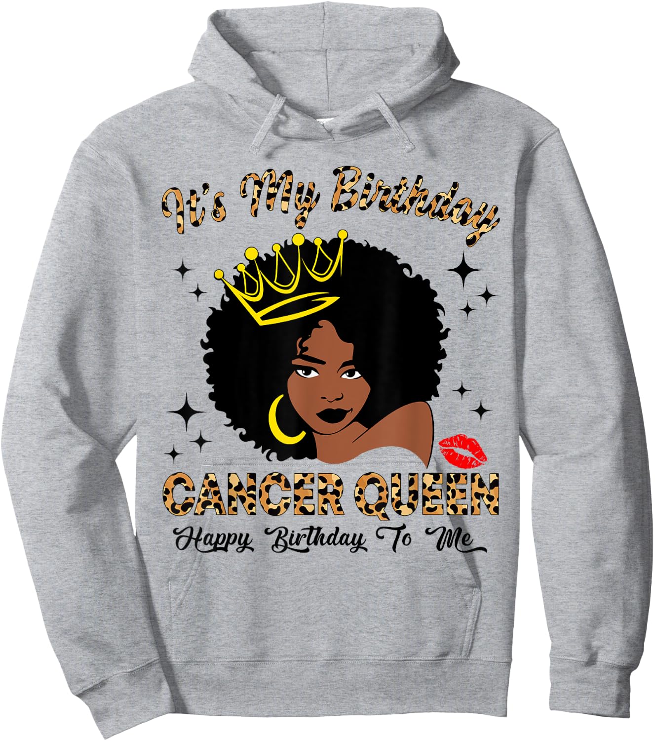 It's My Birthday Cancer Queen African American Women Hoodie - Hoodie | Ash