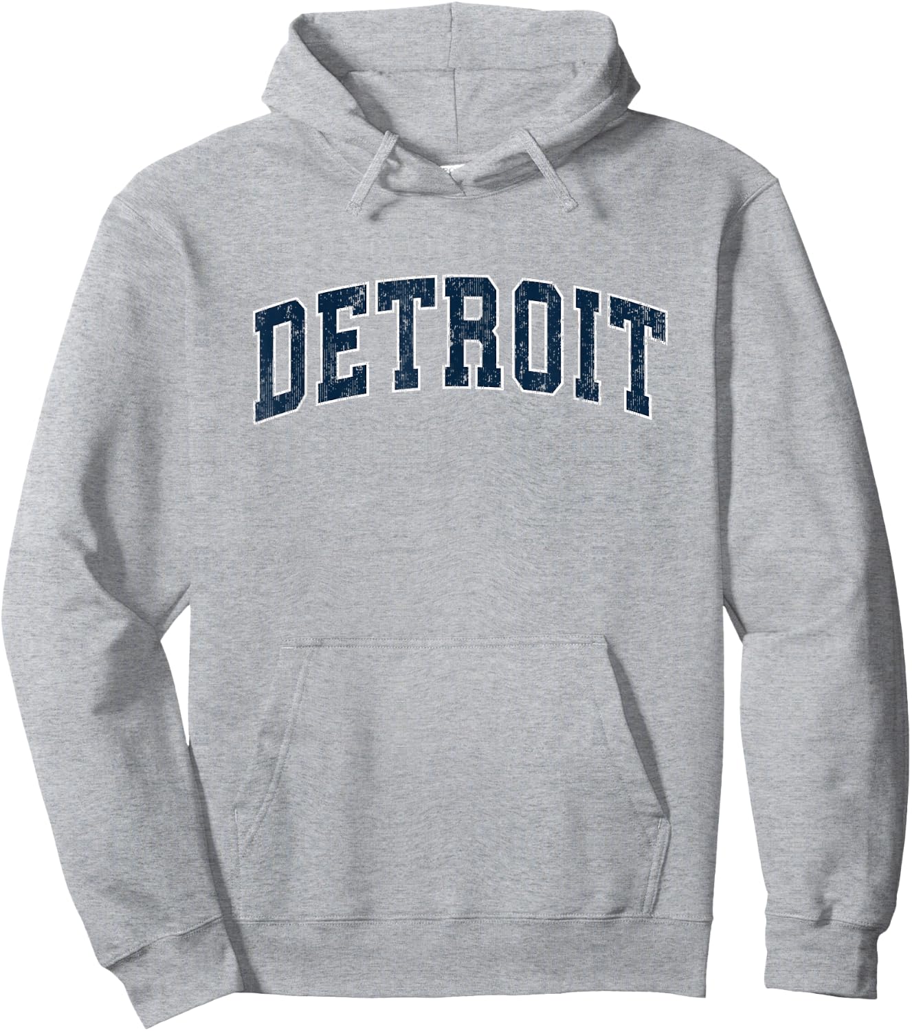 Detroit Michigan MI Vintage Sports Design Navy Design Hoodie - Hoodie | Ash