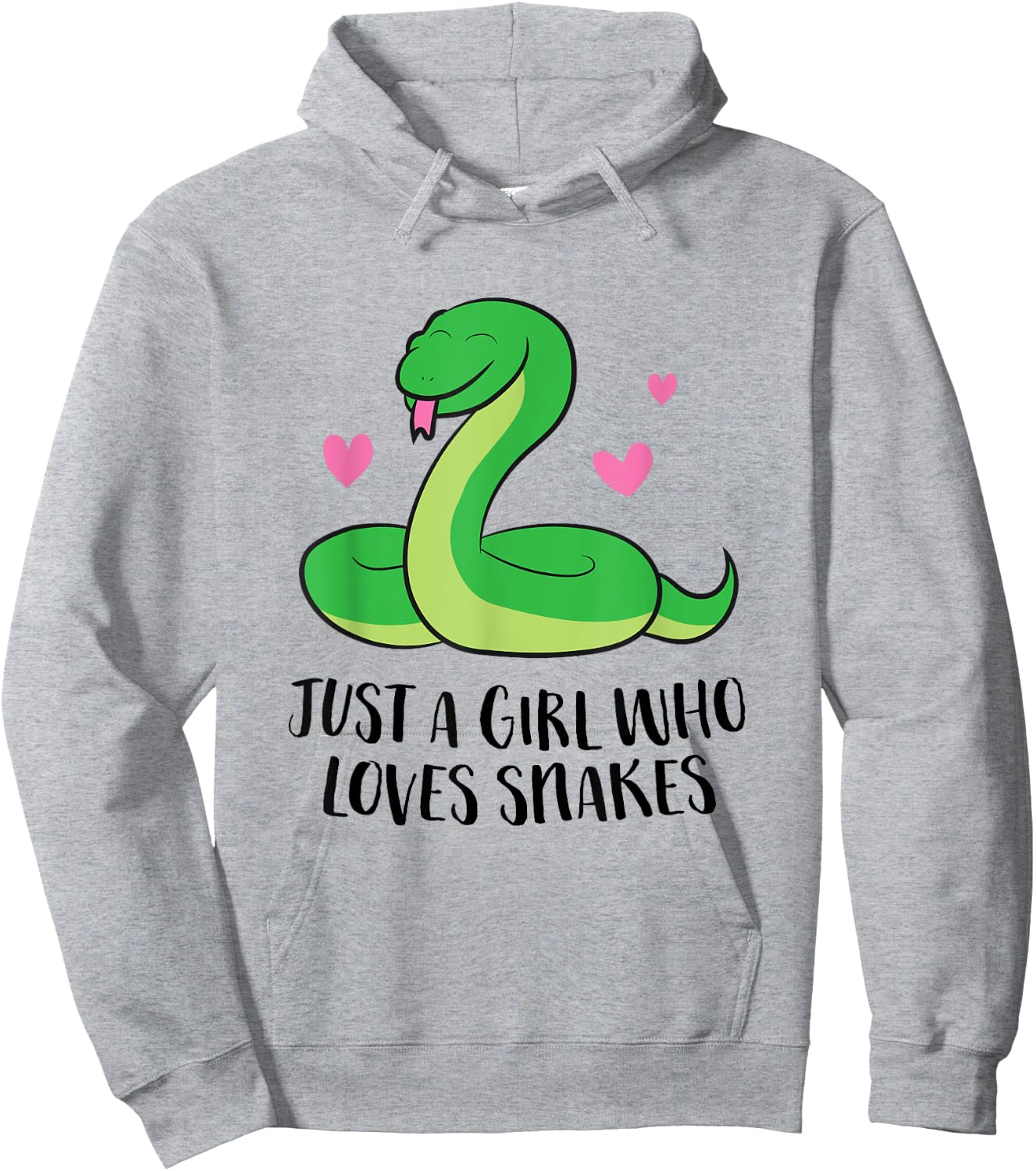 Funny Snake Pet Girl Just a Girl Who Loves Snakes Hoodie - Hoodie | Ash