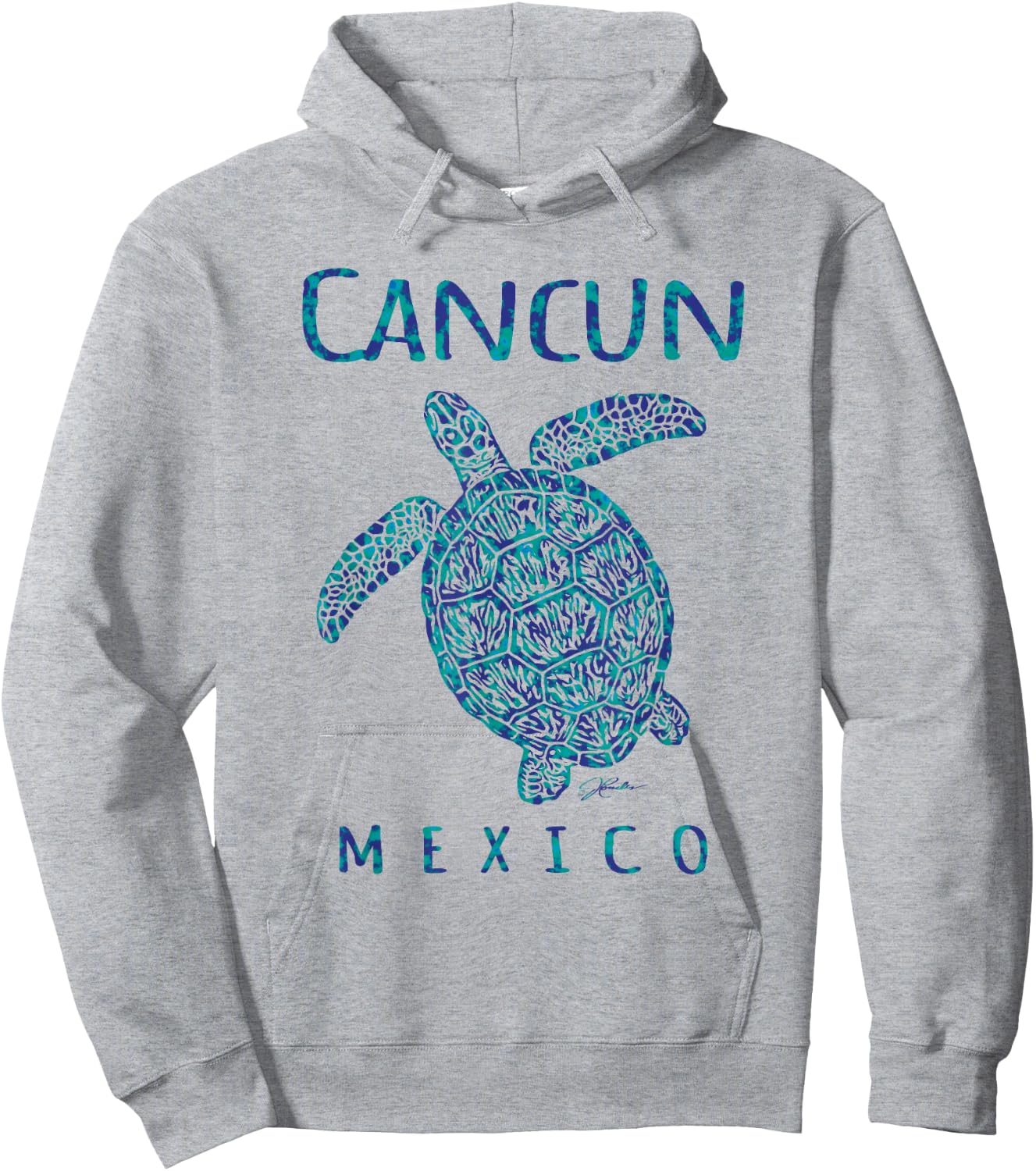 JCombs: Cancun, Mexico, Sea Turtle, Beach Hoodie - Hoodie | Ash