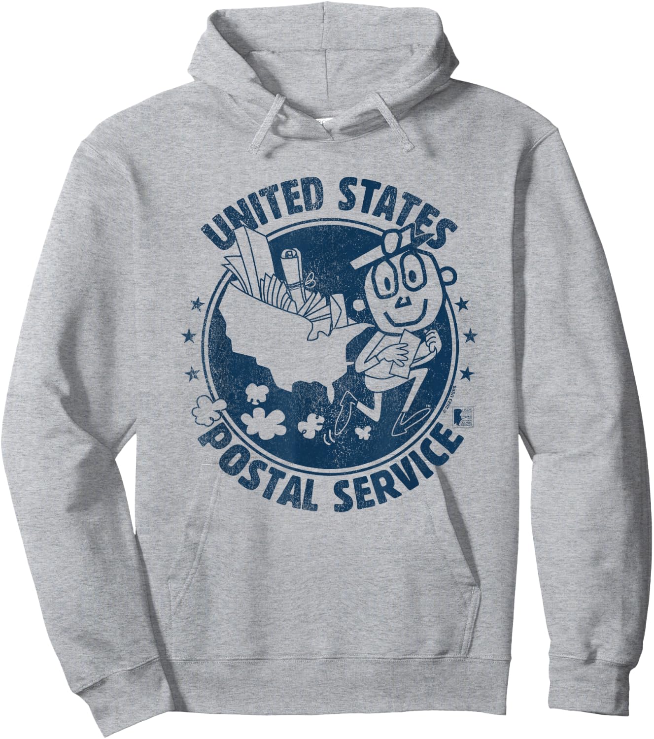 USPS Mr Zip US Postal Service Hoodie - Hoodie | Ash
