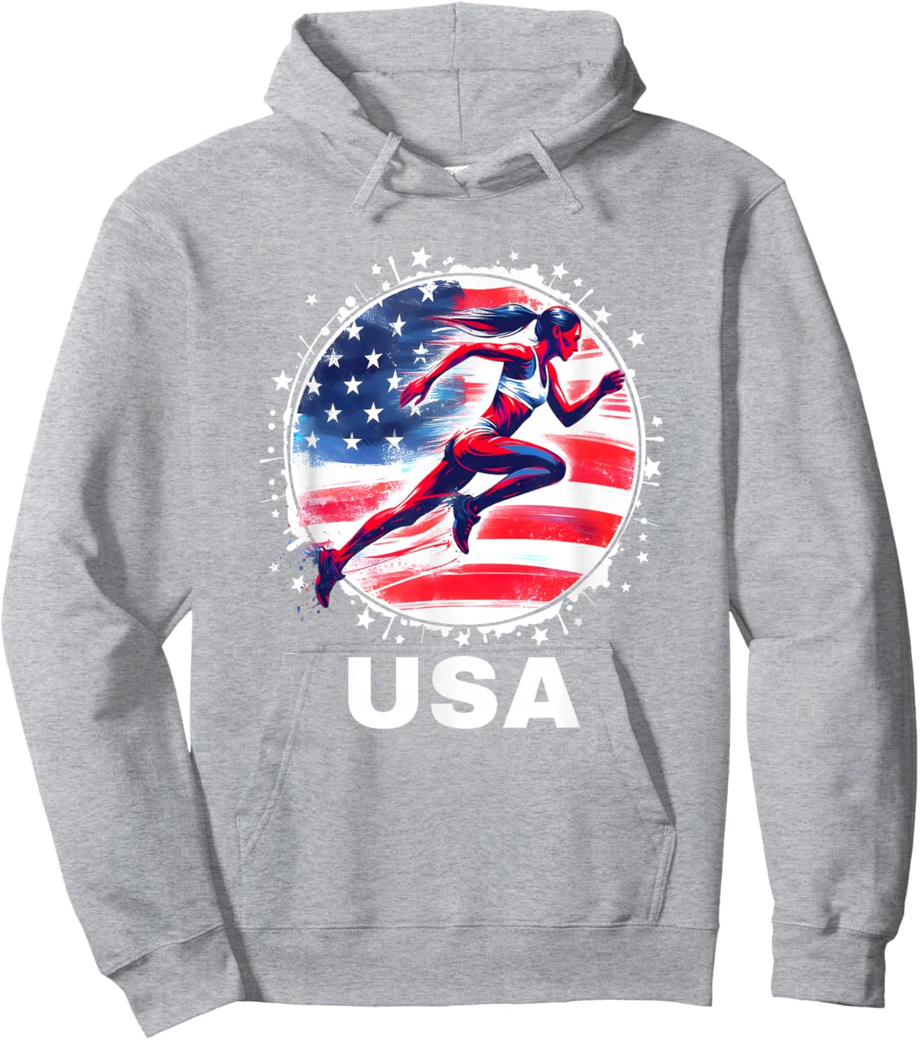 Track and Field USA Men Women Kids Track Apparel USA Hoodie - Hoodie | Ash