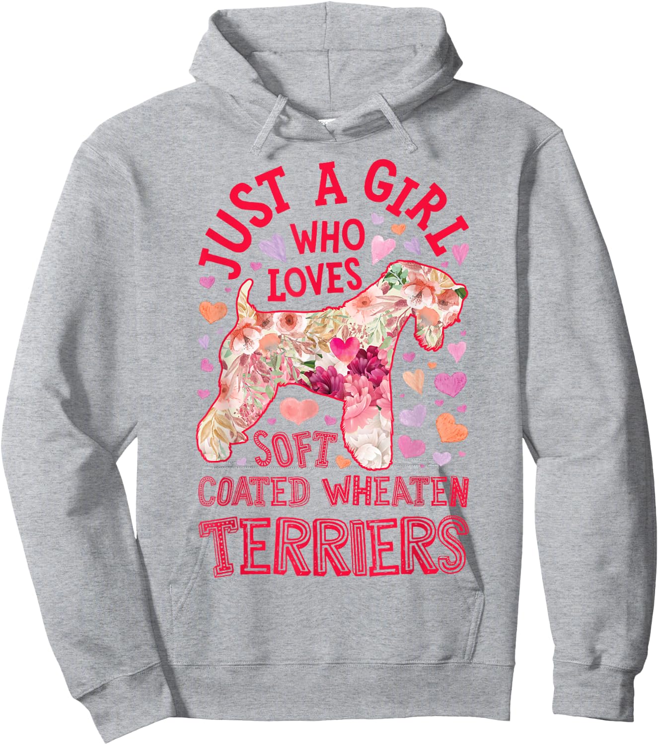Soft Coated Wheaten Terrier Just A Girl Who Loves Dog Flower Hoodie - Hoodie | Ash