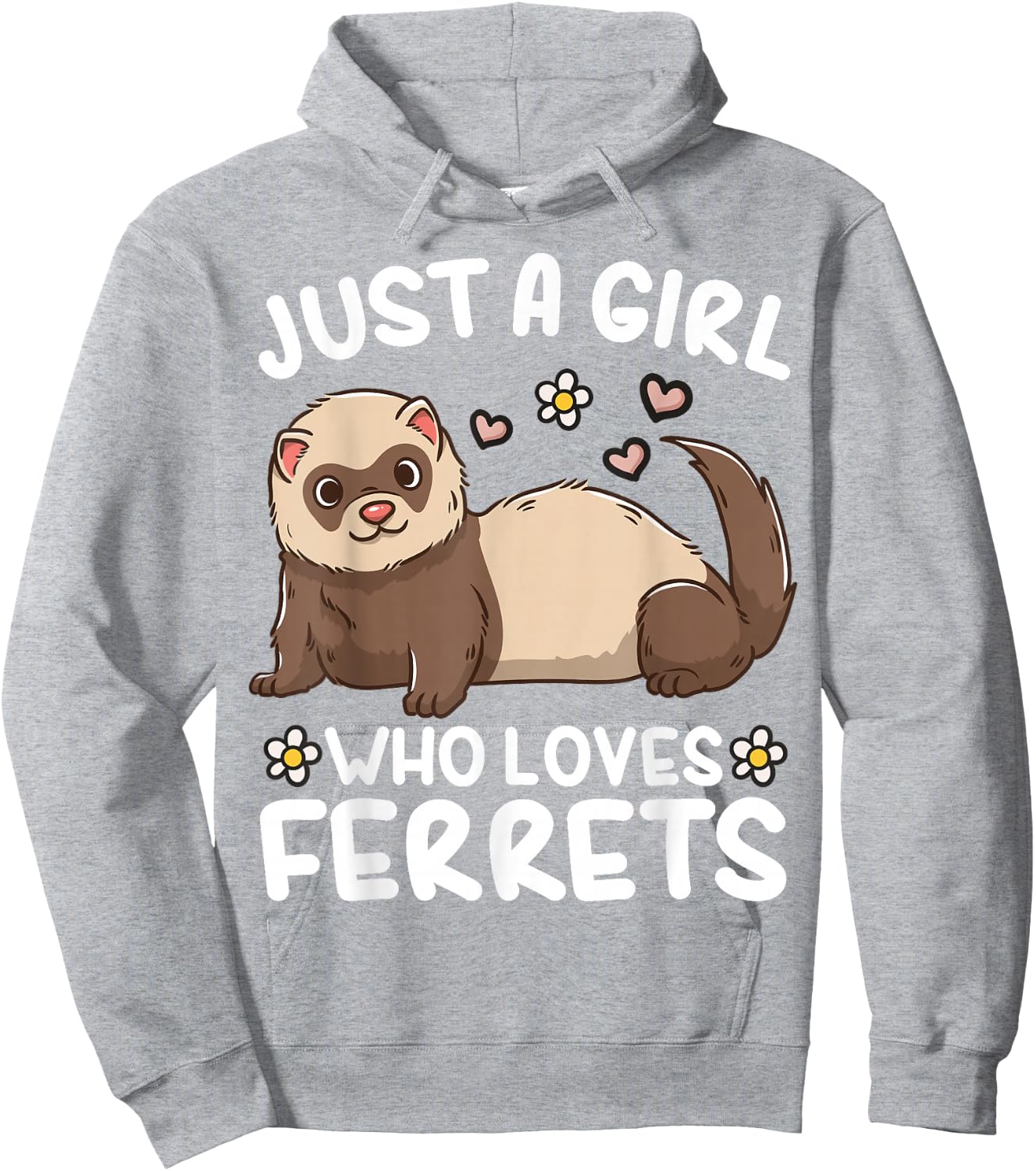 Ferret Just a Girl Who Loves Ferrets Hoodie - Hoodie | Ash