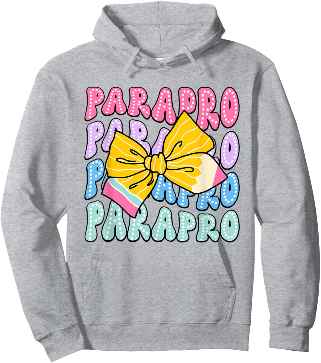 Dalmatian Parapro Pencil Coquette Bow Paraprofessional Squad Hoodie - Hoodie | Ash
