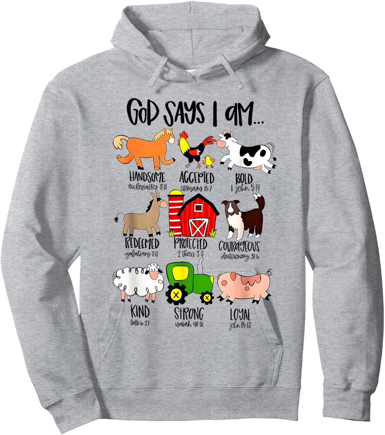 God Says I Am Handsome Accepted Bold Hoodie - Hoodie | Ash