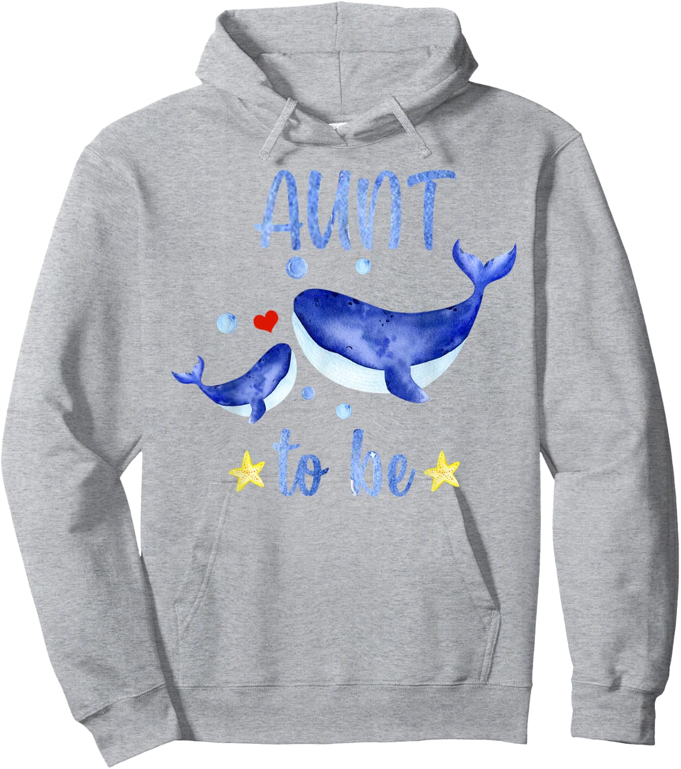 Aunt To Be Whale Baby Shower Sea Animal Themed White Hoodie - Hoodie | Ash