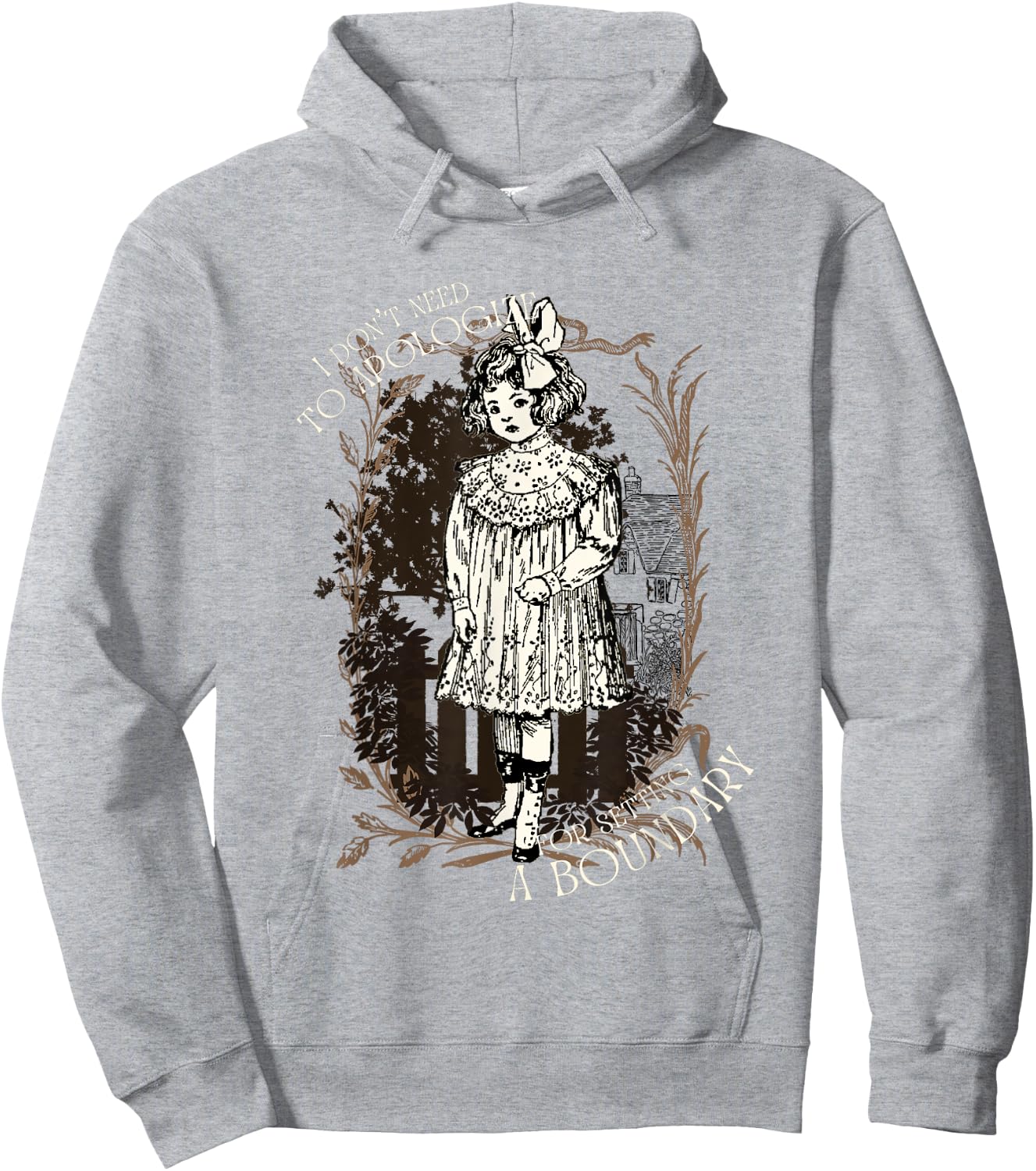 'I Don't Need to Apologize for Setting a Boundary' Vintage Hoodie - Hoodie | Ash