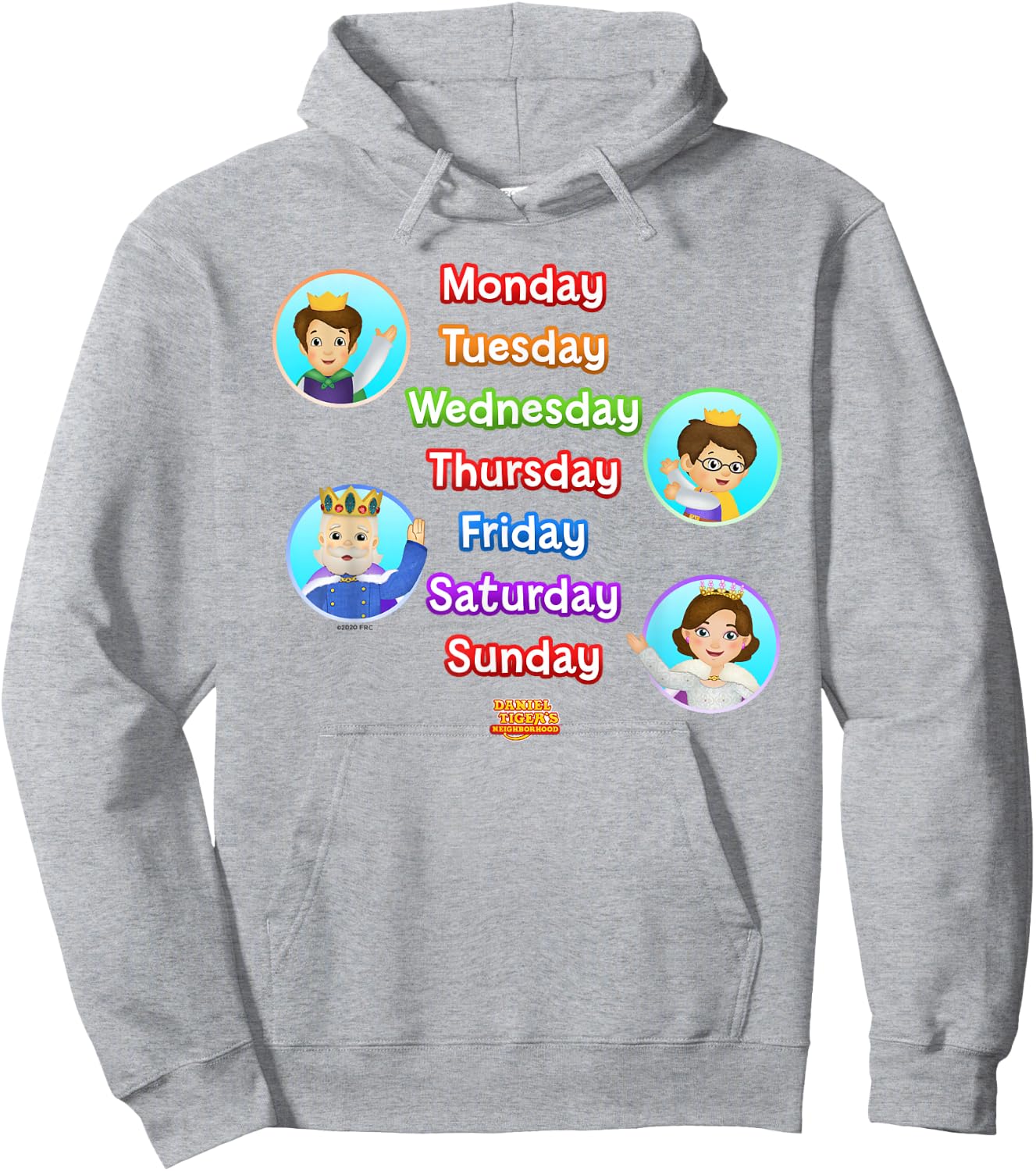 Daniel Tiger's Neighborhood: Royal Days of the Week Hoodie - Hoodie | Ash