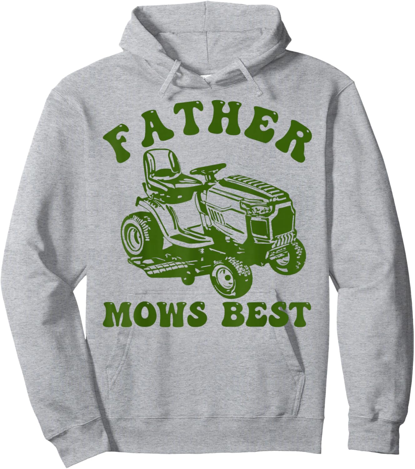 Father Mows Best Lawn Care Dad Mowing Gardener Father's Day Hoodie - Hoodie | Ash