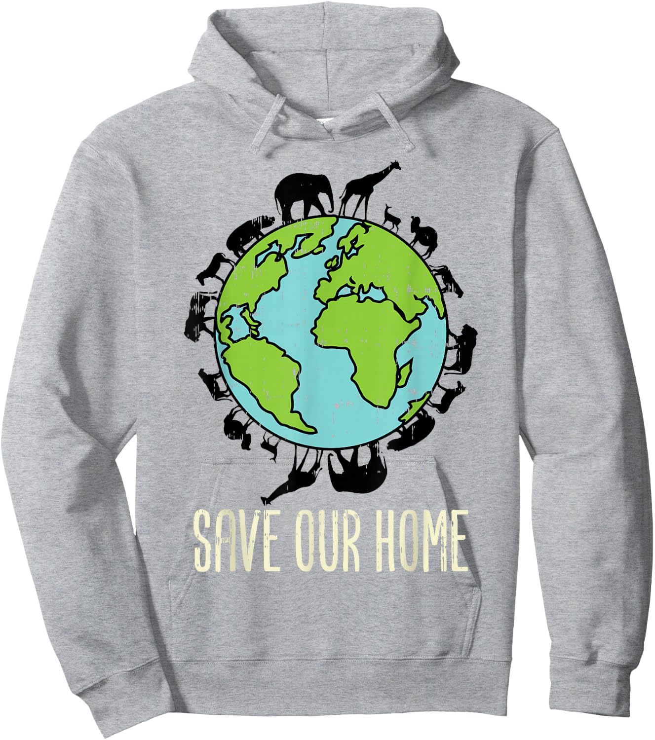 Save Our Home Animals Wildlife Conservation Earth Day Gift Hoodie - Hoodie | Ash