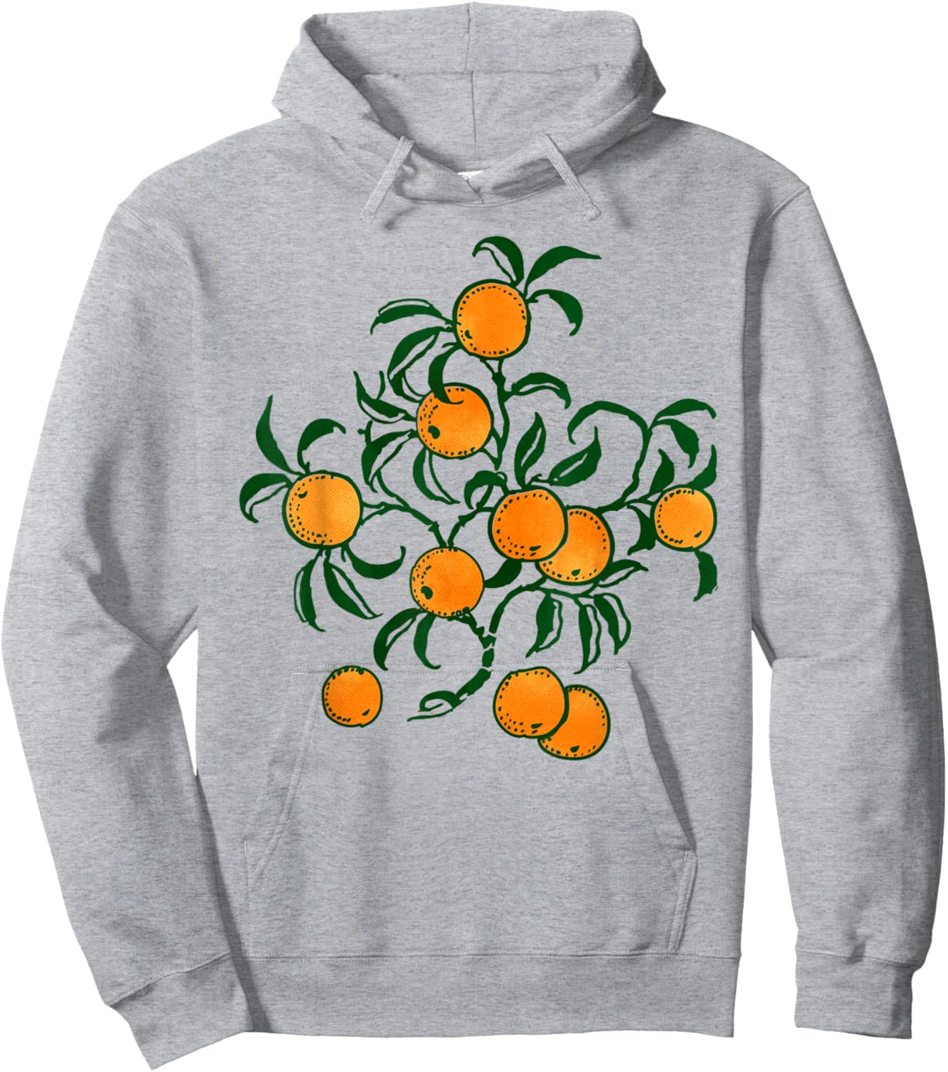 Vintage Graphic Fruit Orange Aesthetic Boho Women Hoodie - Hoodie | Ash