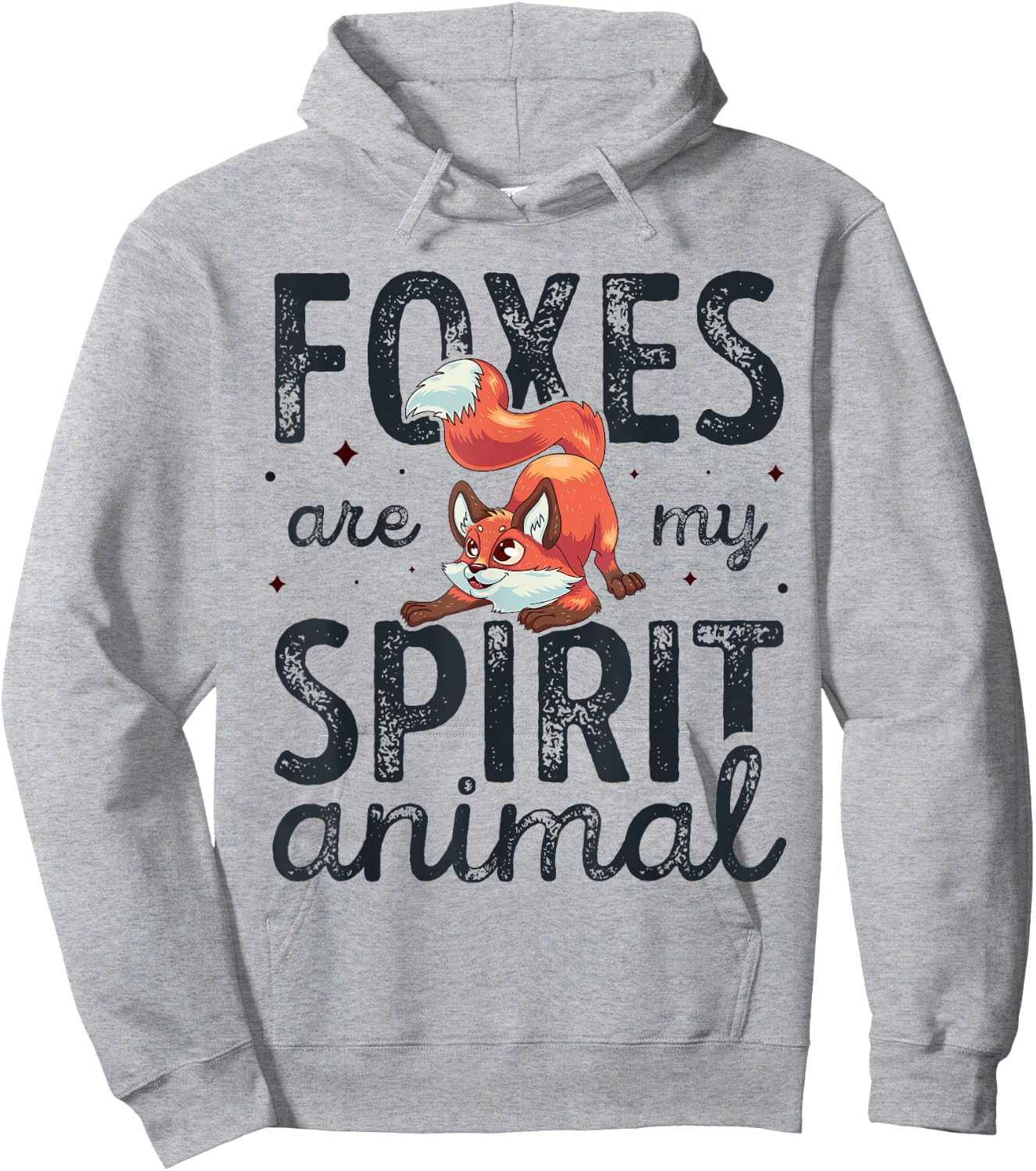 Cute Foxes Are My Spirit Animal Funny Fox Lover Hoodie - Hoodie | Ash