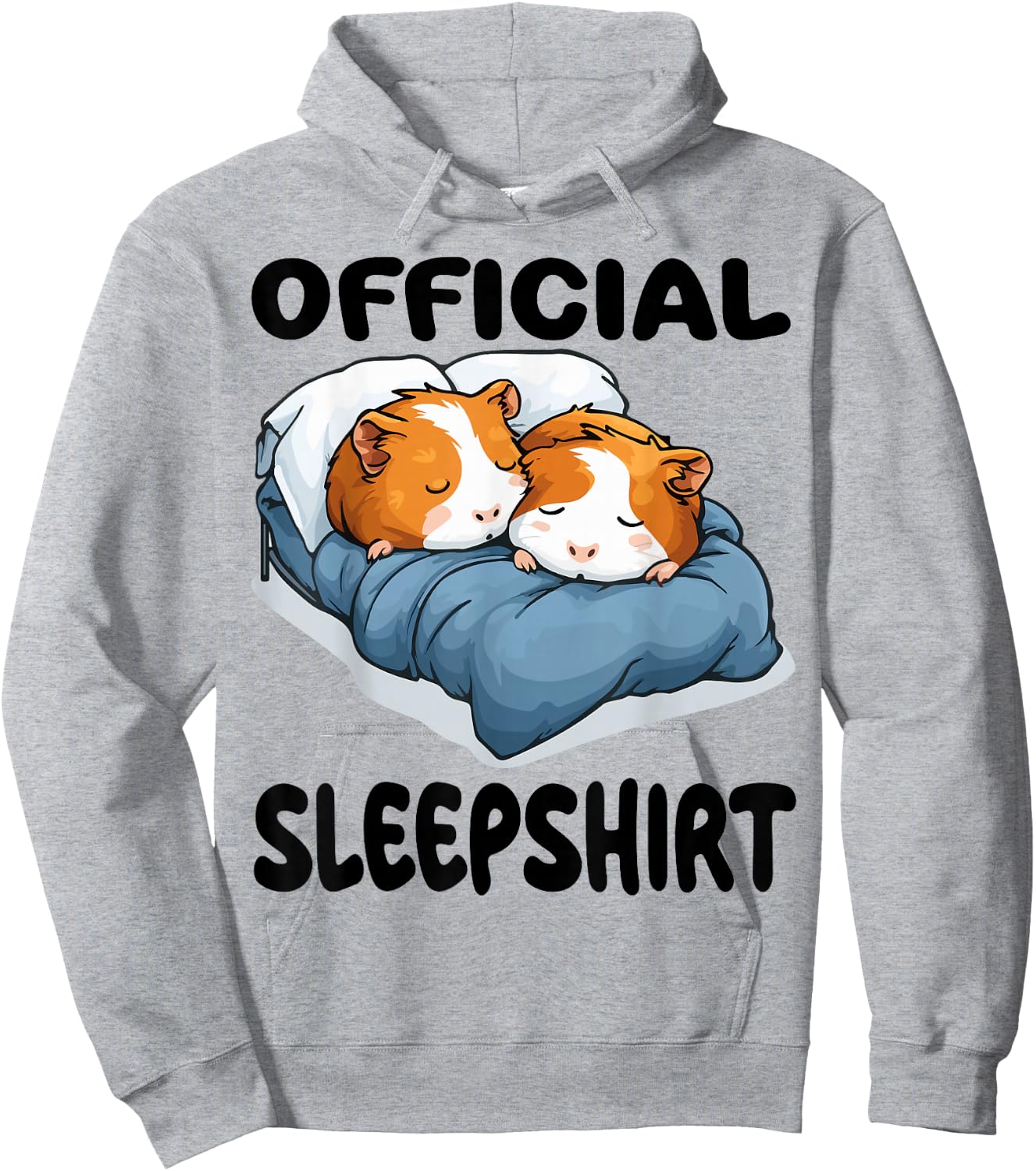Guinea Pig Official Sleepshirt Pajamas Nightgown Hoodie - Hoodie | Ash