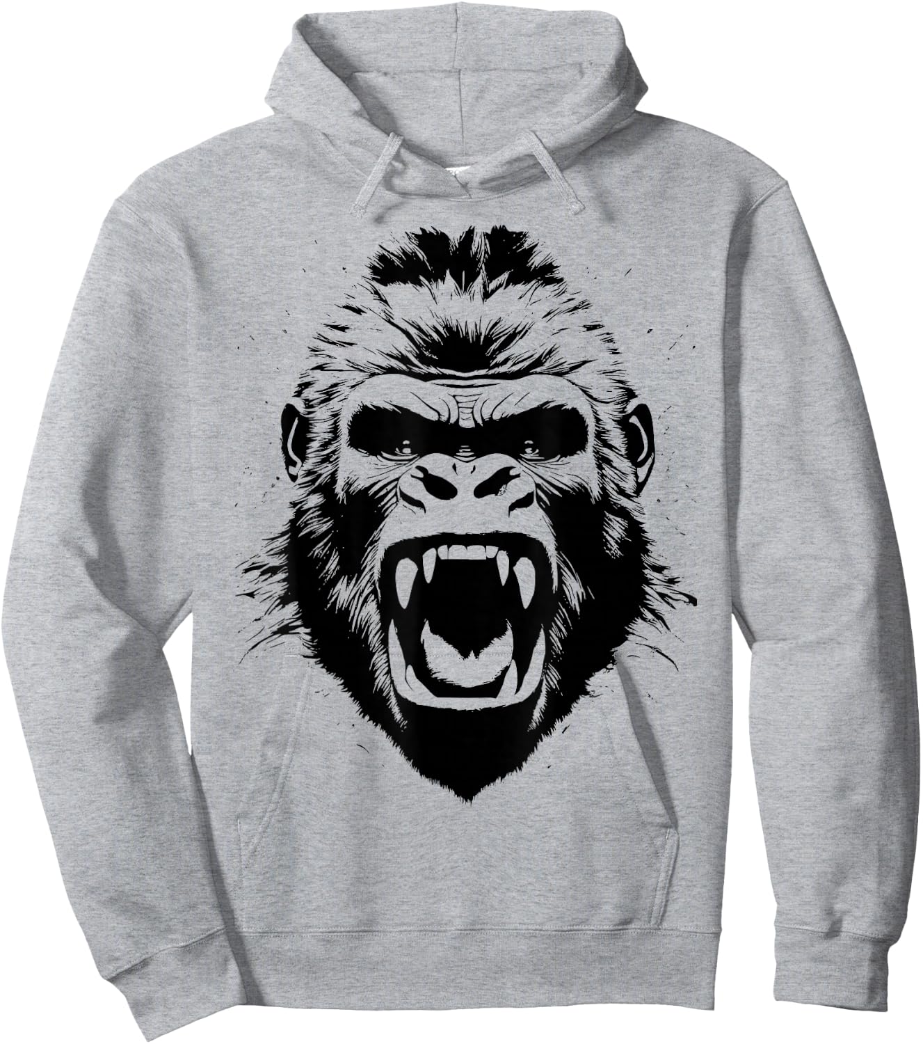 Gorilla Roaring Gorilla Monkey Men Women Children animal Hoodie - Hoodie | Ash